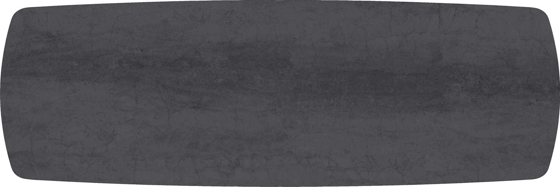 Tischplatte 300x105cm Bootsform, Keramik pietra anthrazit (6mm)