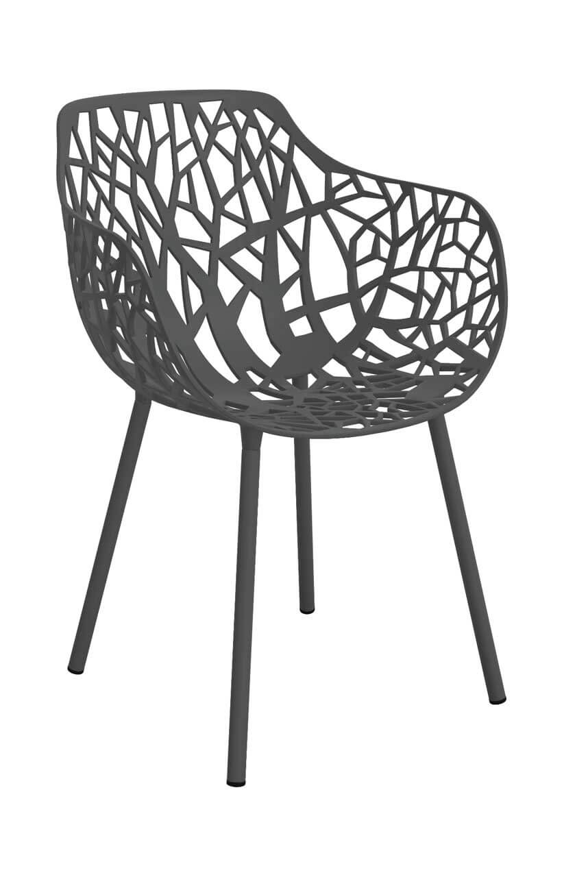 FOREST Sessel mit Armlehnen, grau-metallic