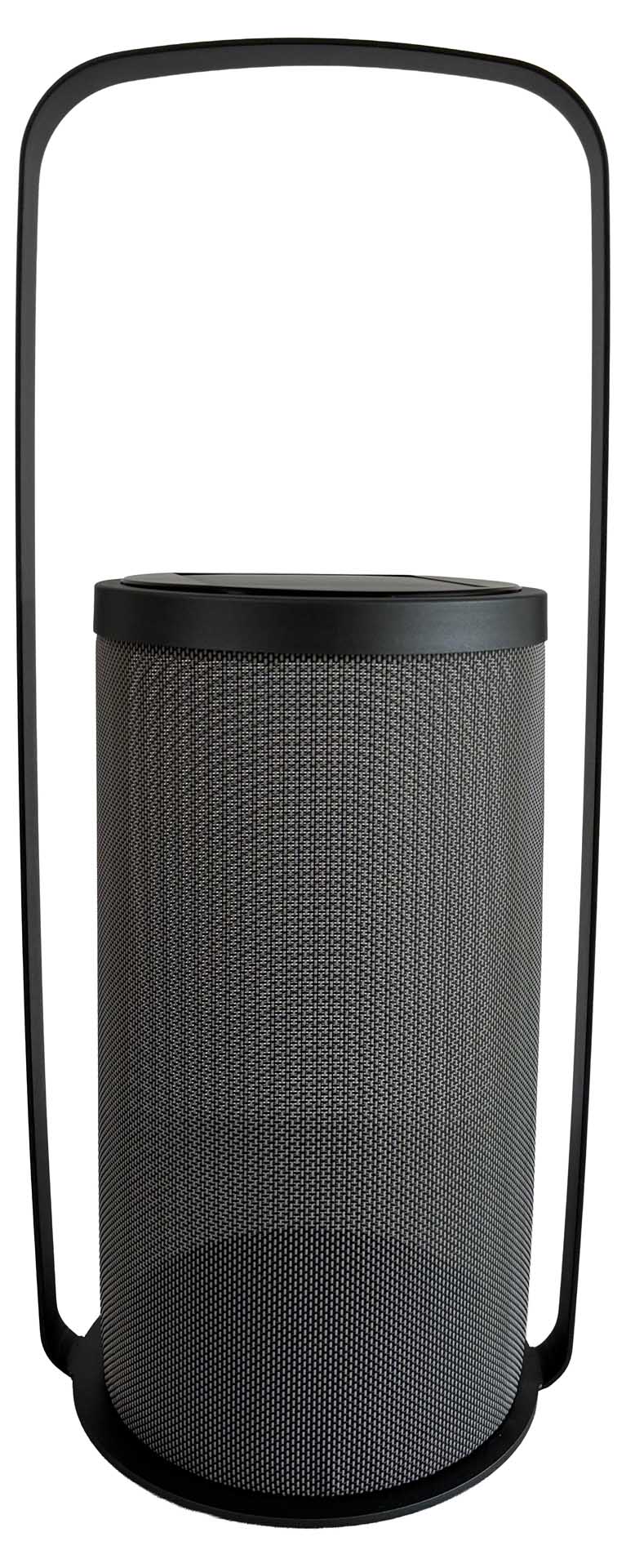 Luna Solar-Leuchte 25cm ø, 61cm hoch, eisengrau