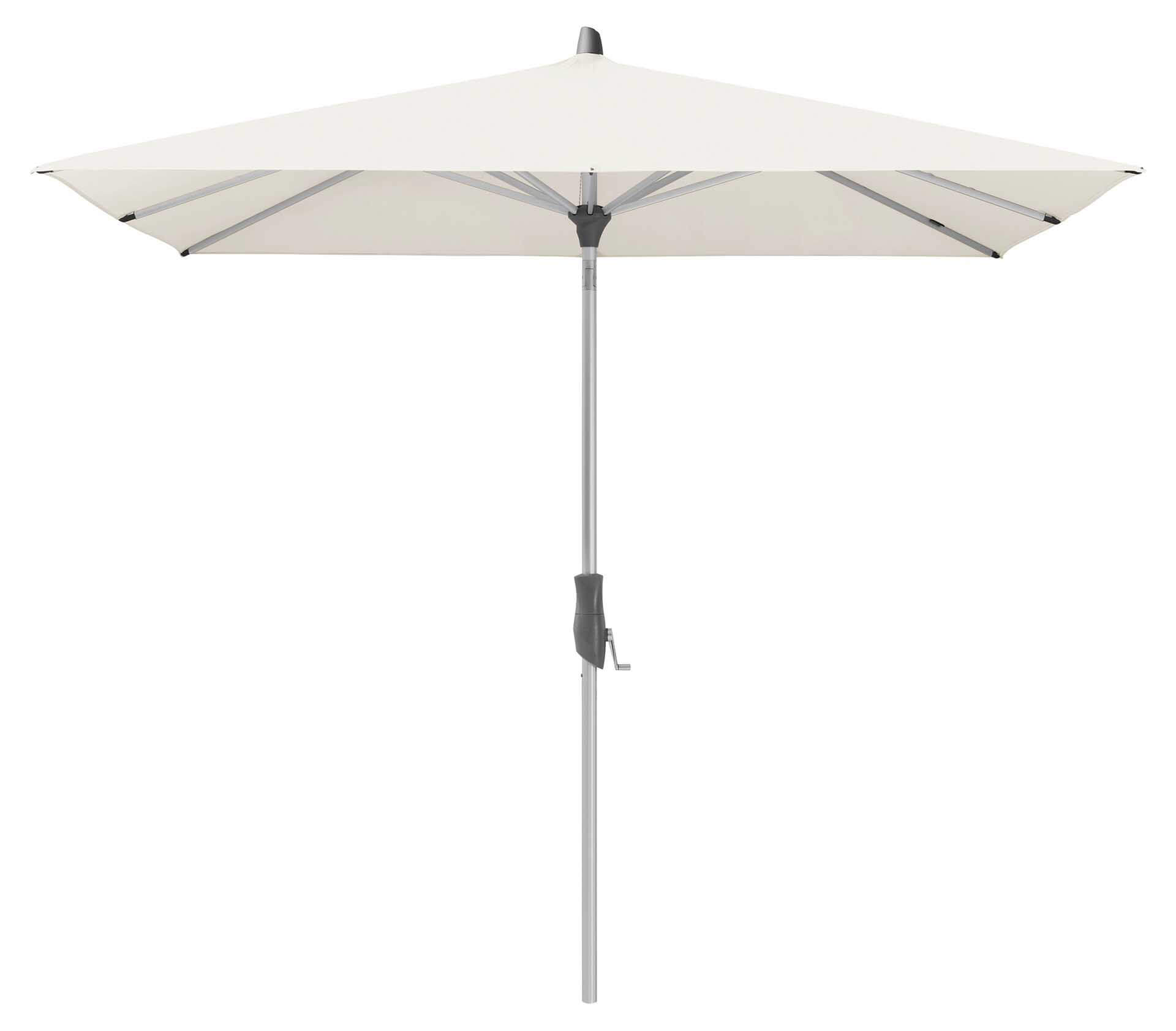 ALU-TWIST Sonnenschirm 240x240cm, Stoff 158 off white