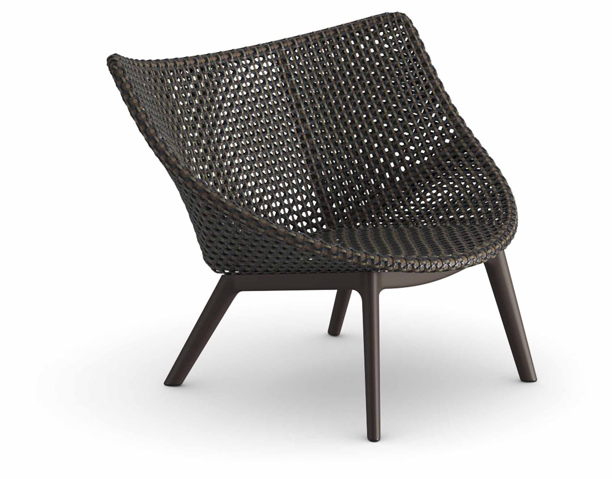 MBRACE Sessel niedrig Alu black pepper/arabica