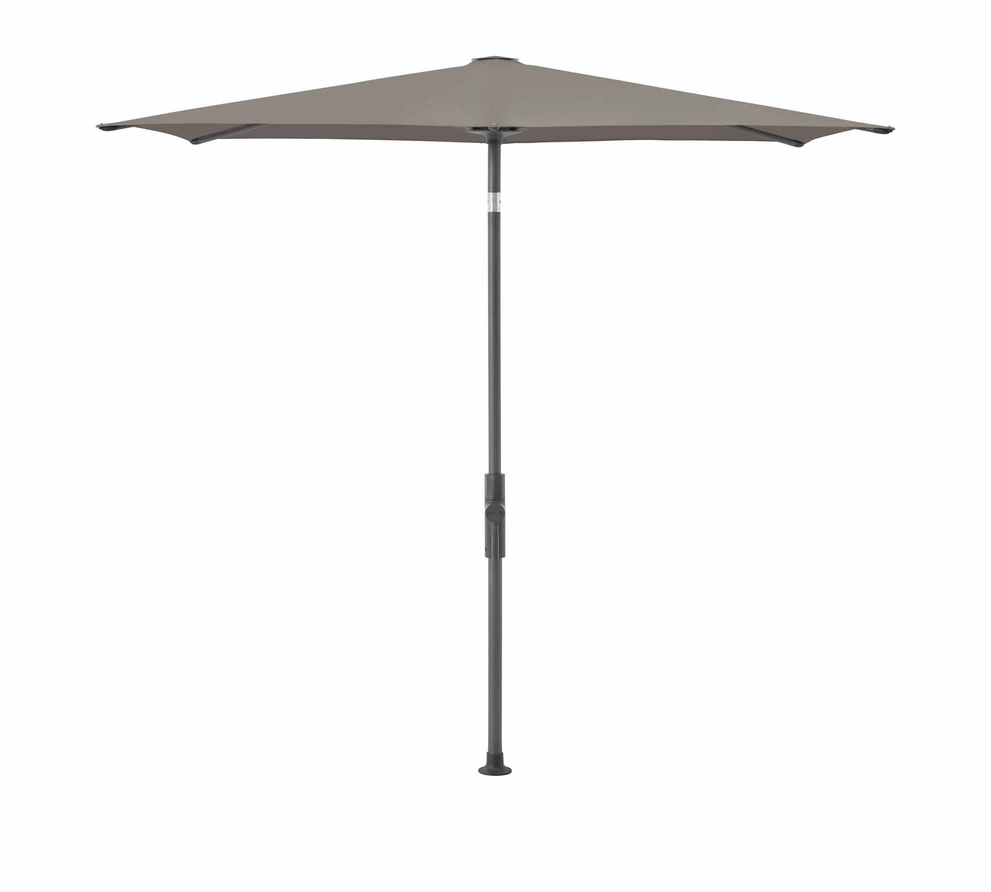 TWIST Sonnenschirm 250x200cm, anthrazit/Stoff 461 taupe