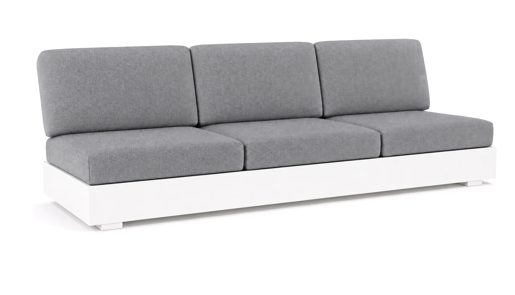 Bari 3-Sitzer Lounge Sofa weiß/Sunbrella® lopi ash R043