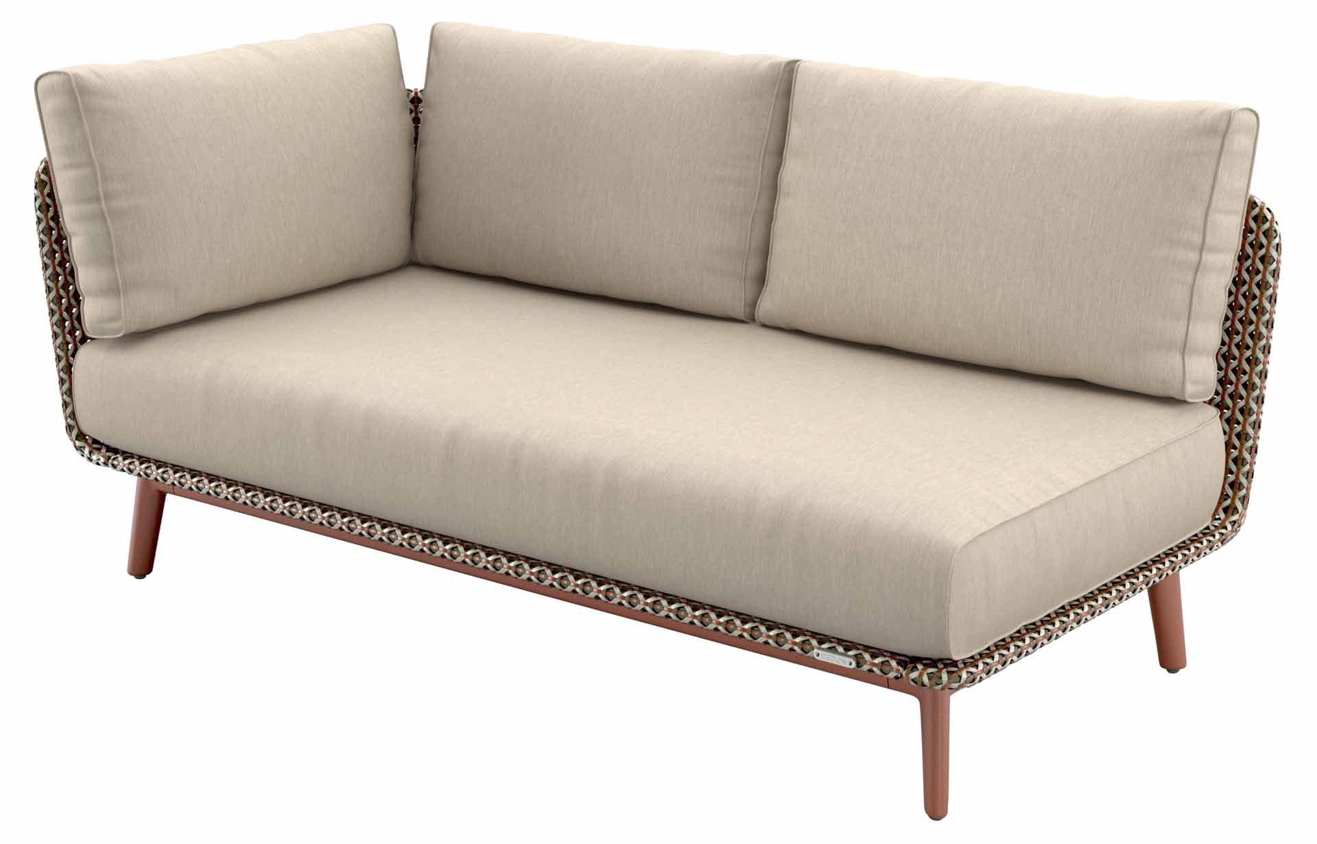 MBARQ Lounge Eckmodul rechts, terracotta/chestnut