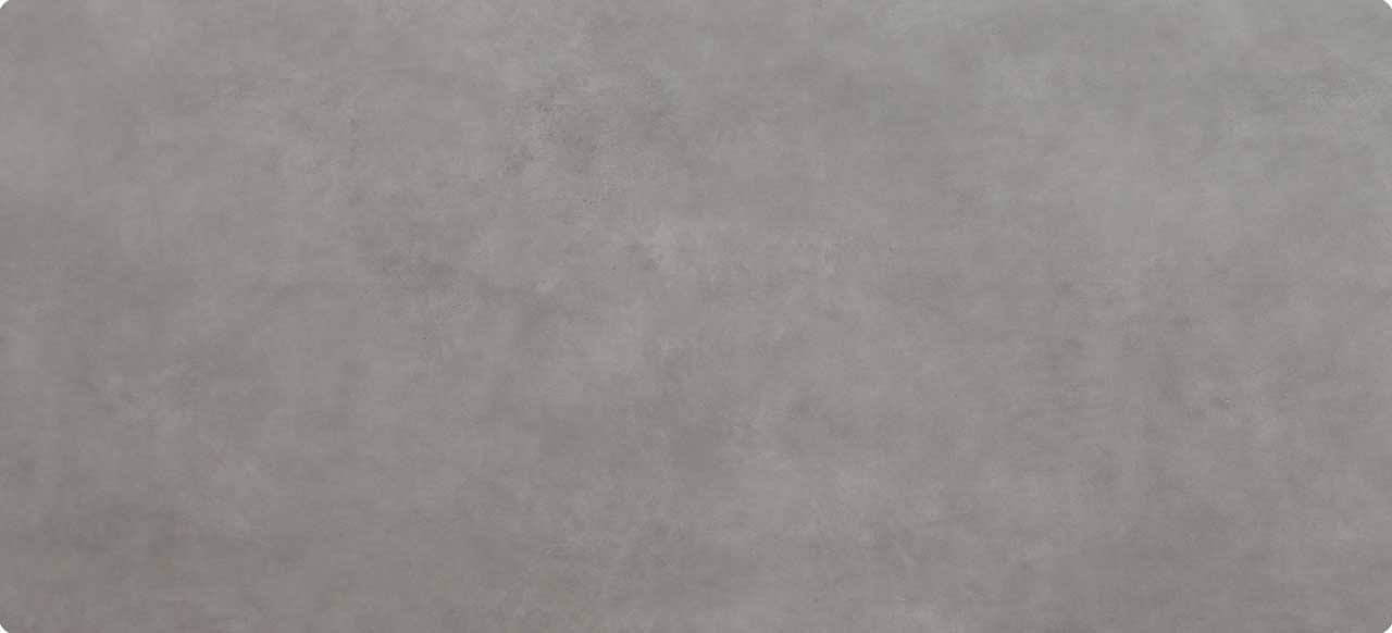 Tischplatte 220x100cm Ecken abgerundet (Radius R50), Keramik zement hell (6mm)