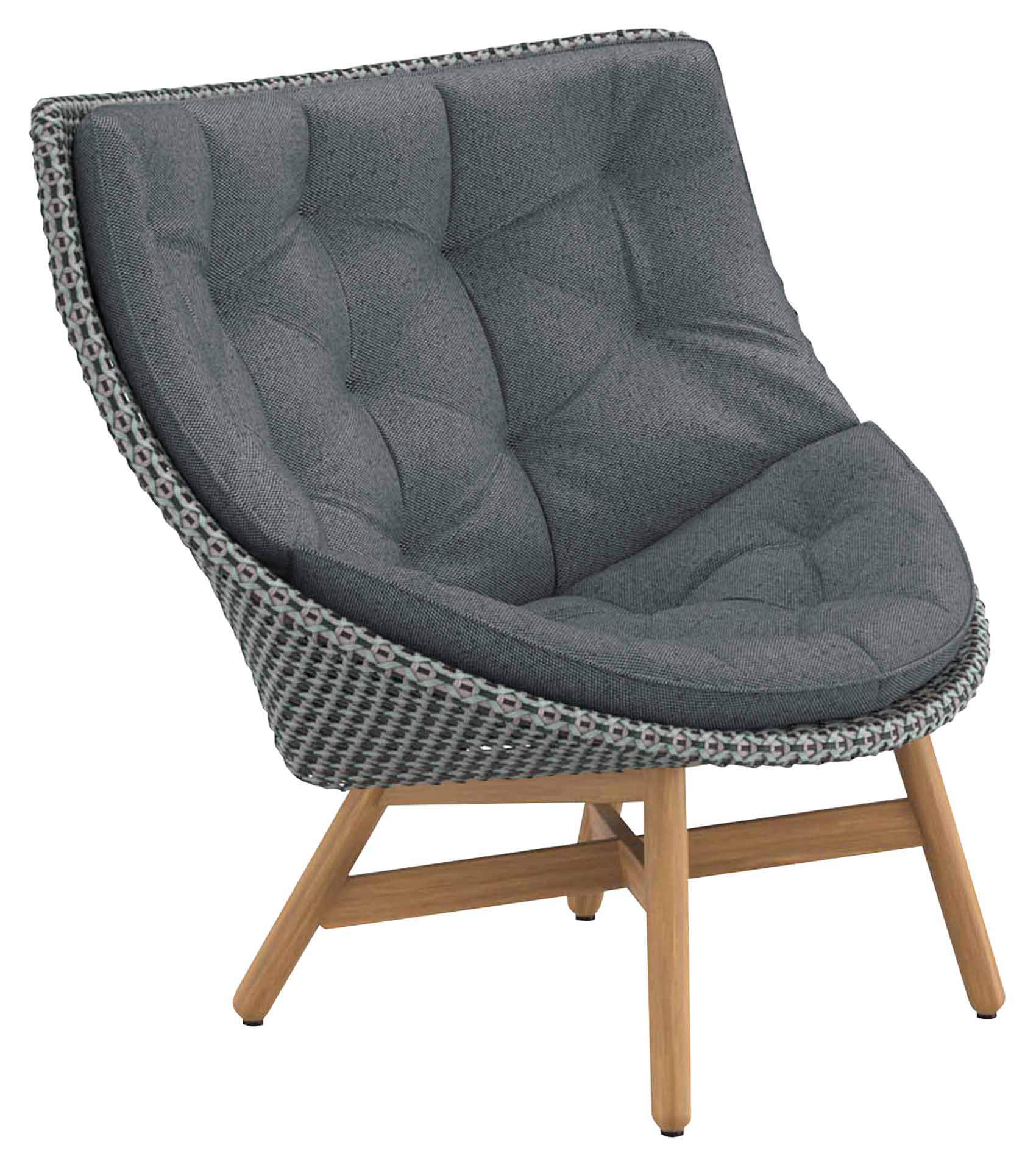 Set MBRACE Hochlehner Teak/baltic, Auflage 664 twist dark turquoise