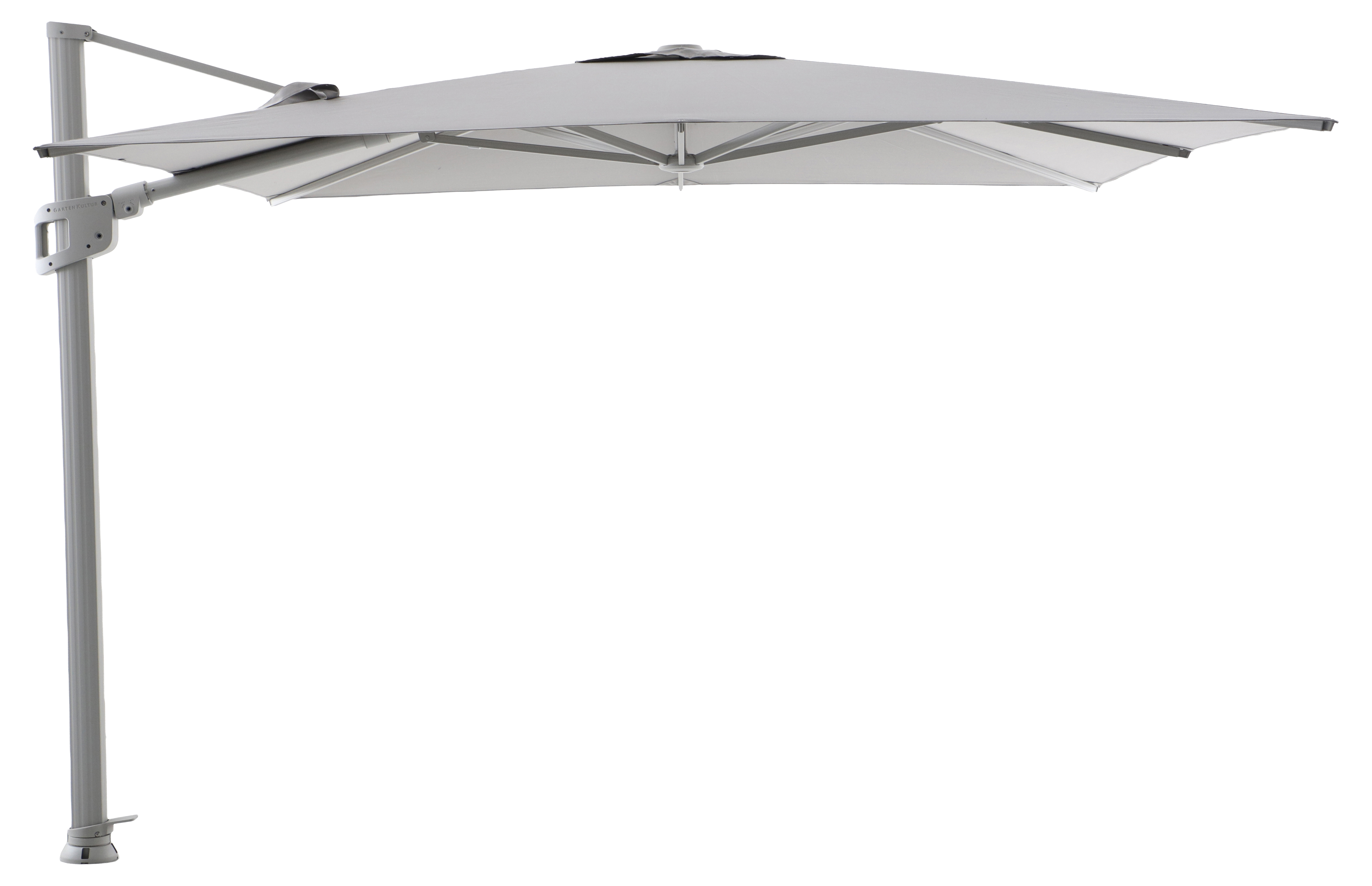 Solara Luxe Freiarmschirm 300x300cm, dune/smoke