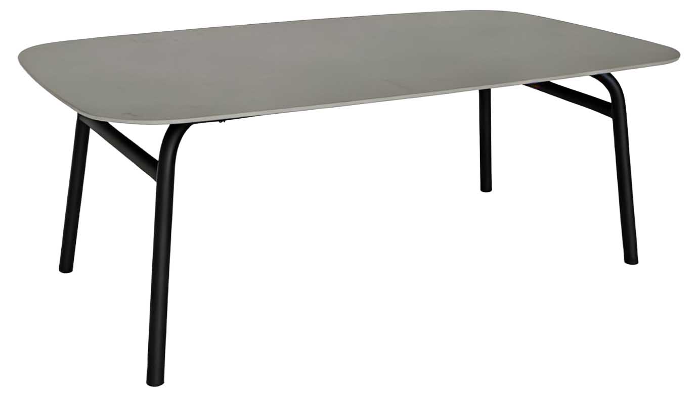 Luna Kaffeetisch 110x60cm eisengrau/Keramik Verona grey