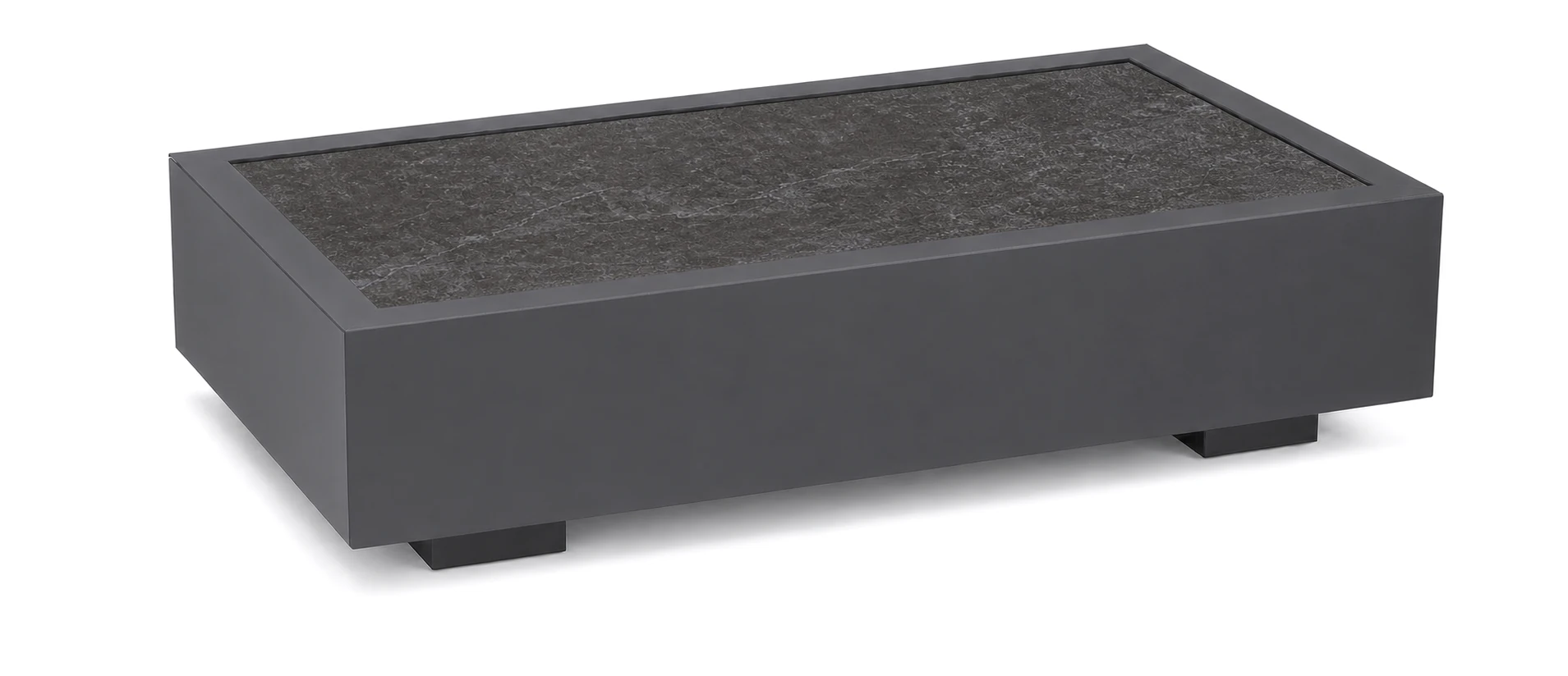 Bari Lounge Kaffeetisch 90x45cm, grau/Dekton laos