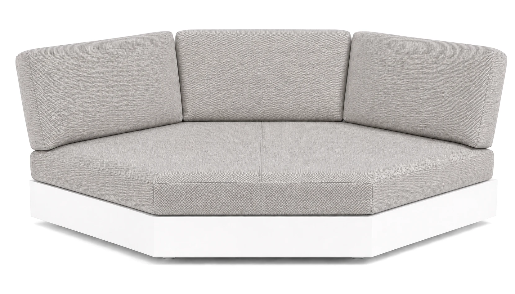 Bari Lounge Ecke weiß/Sunbrella® lopi marble R018