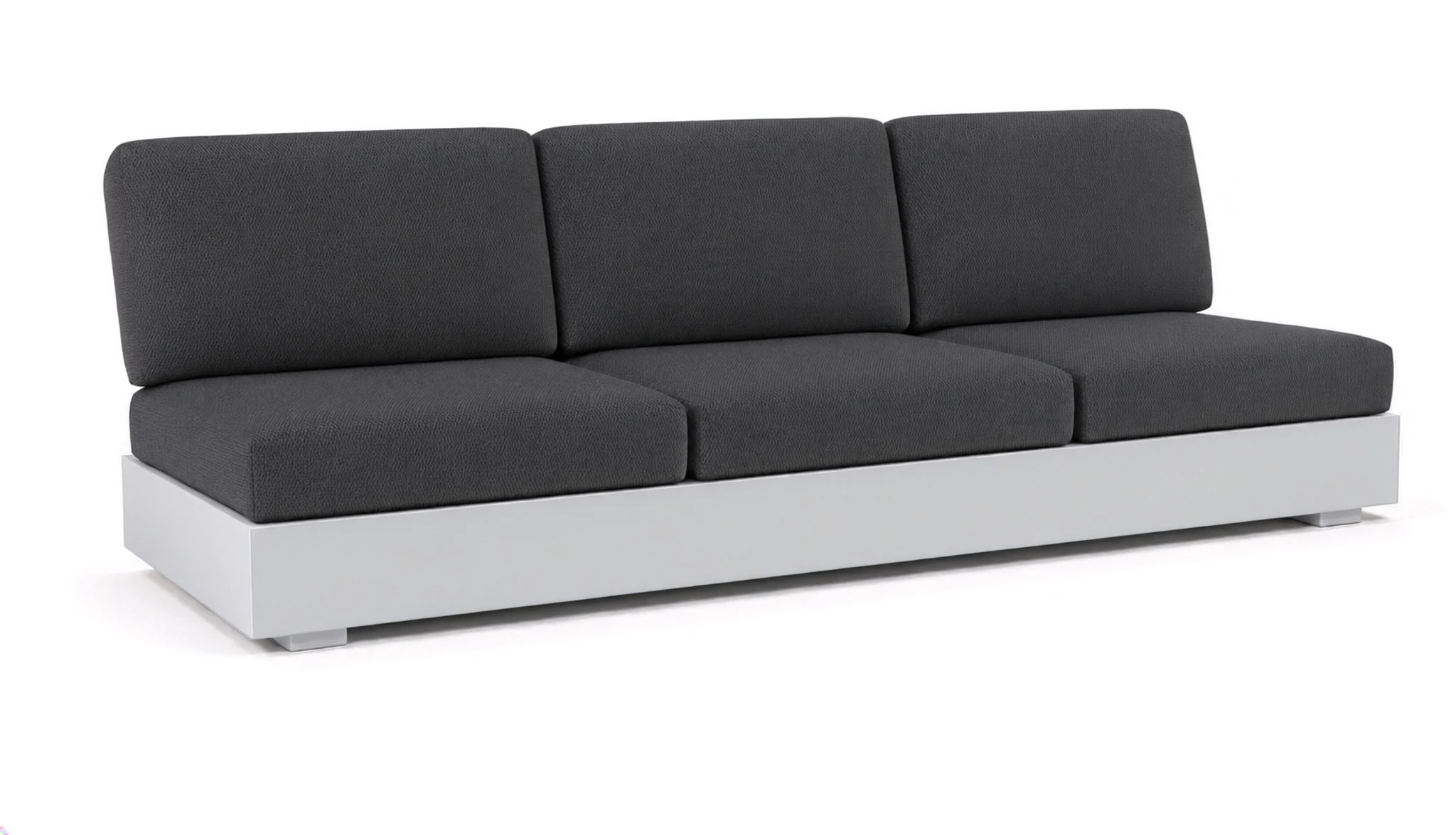 Bari 3-Sitzer Lounge Sofa weiß/Sunbrella® lopi shadow R013