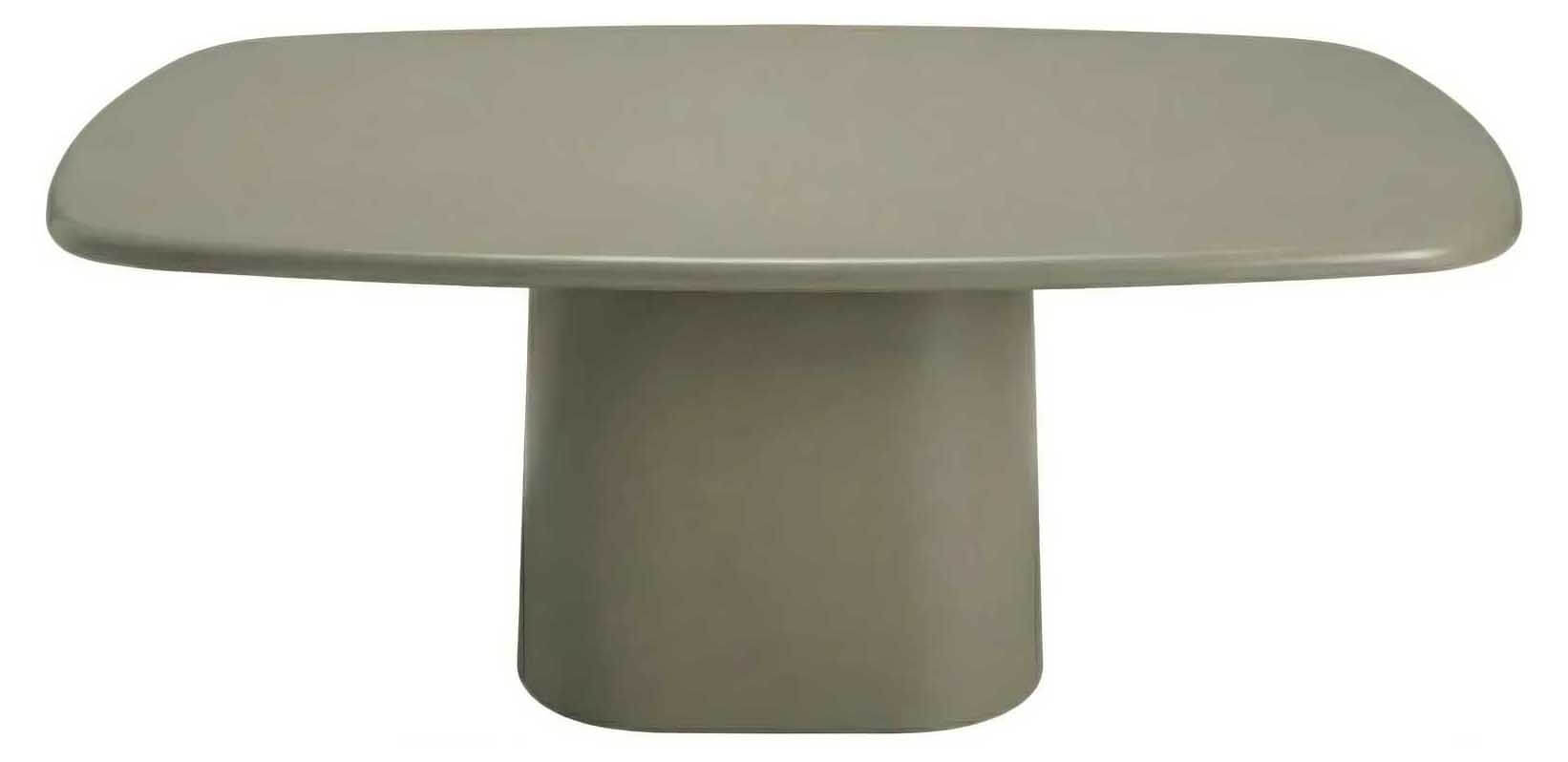 Baso Tisch 180x90cm bootsform, zementgrau