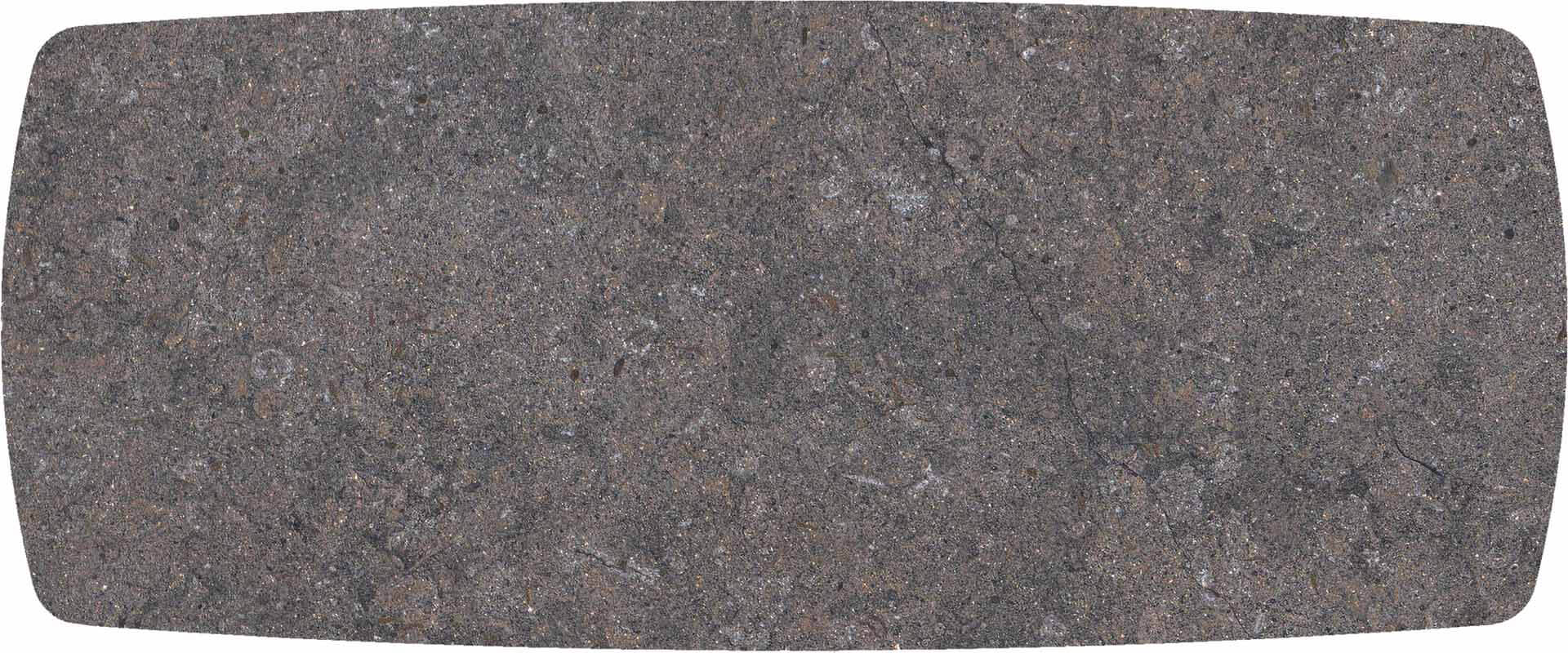 Tischplatte 240x100cm Bootsform, Dekton pietra grafite (8mm)