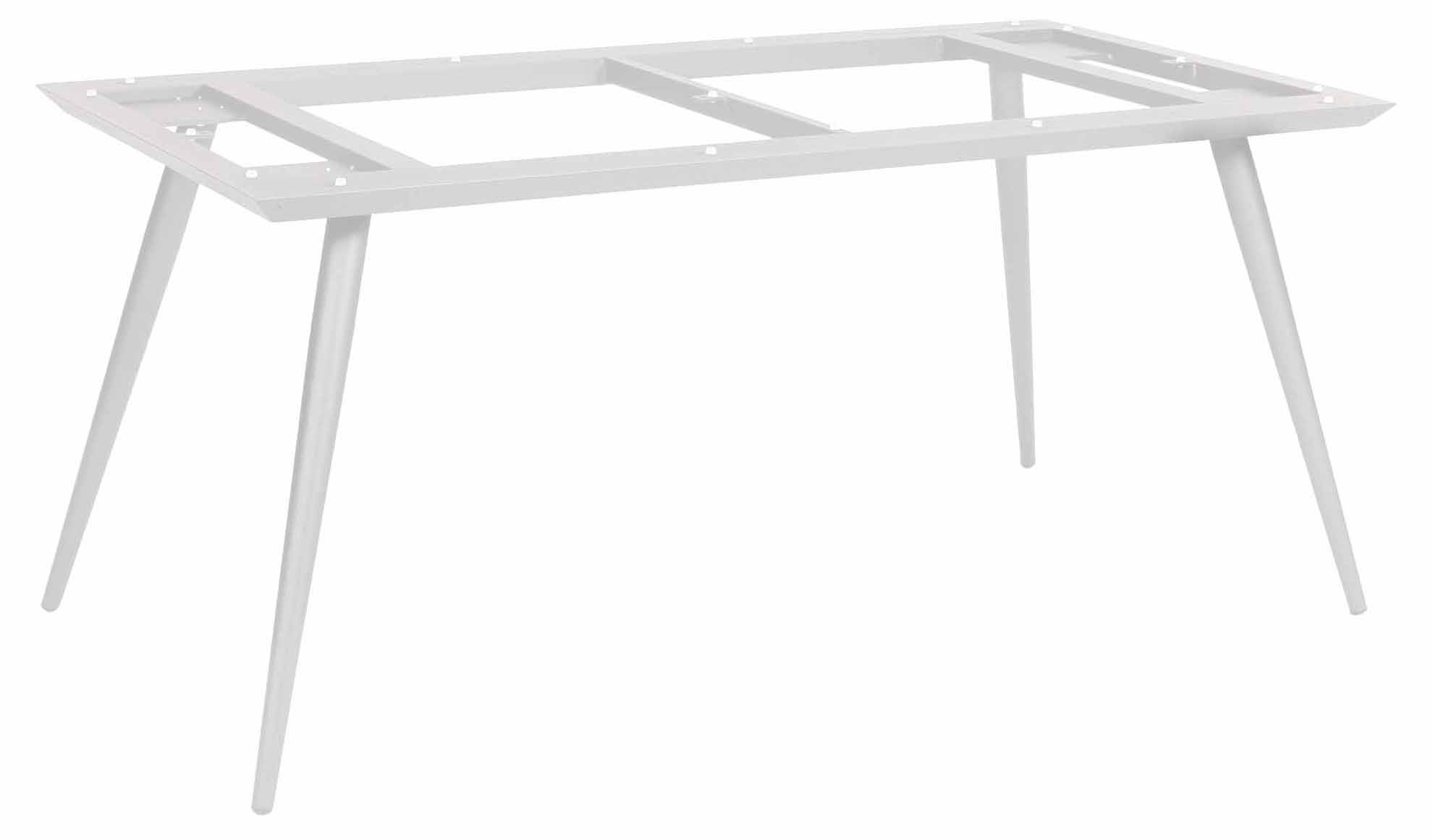 Amazone Tischgestell für Tischplatte 180x100cm bootsförmig, weiß