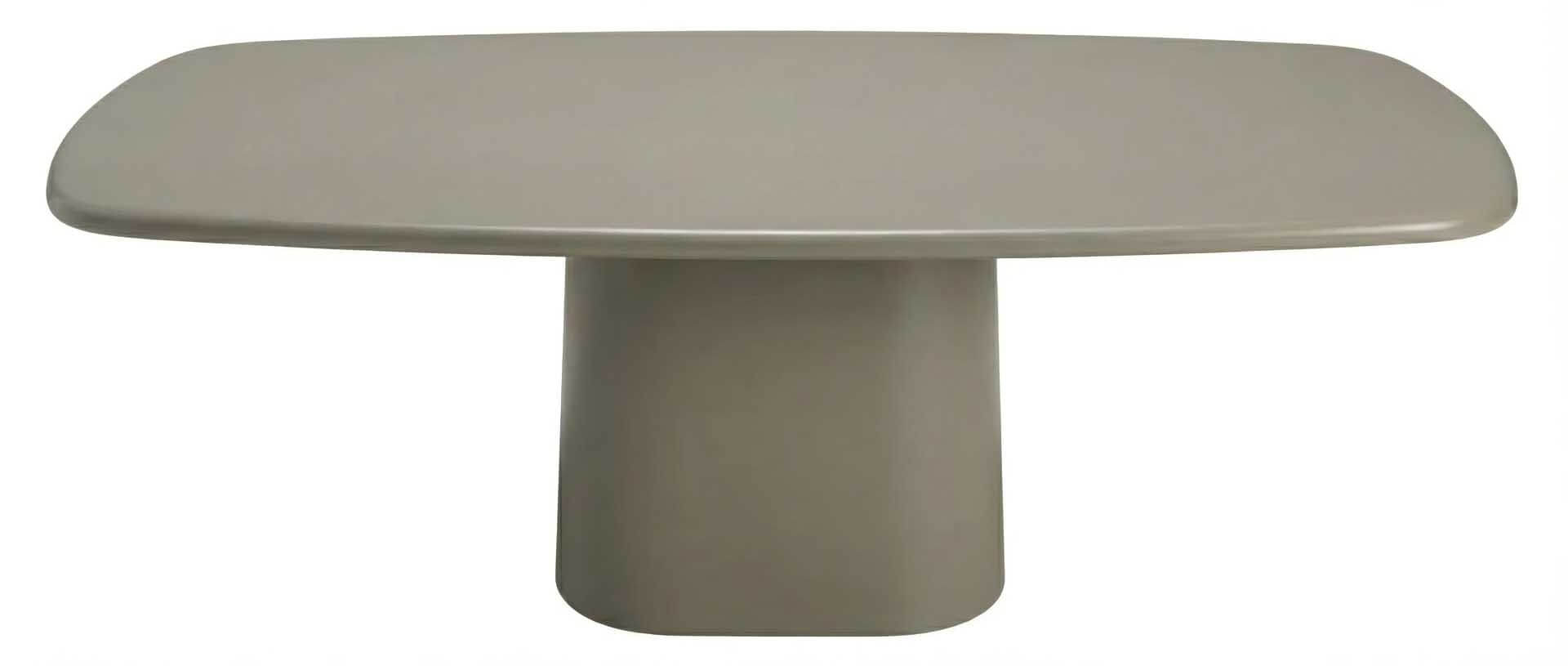 Baso Tisch 240x110cm bootsform, zementgrau