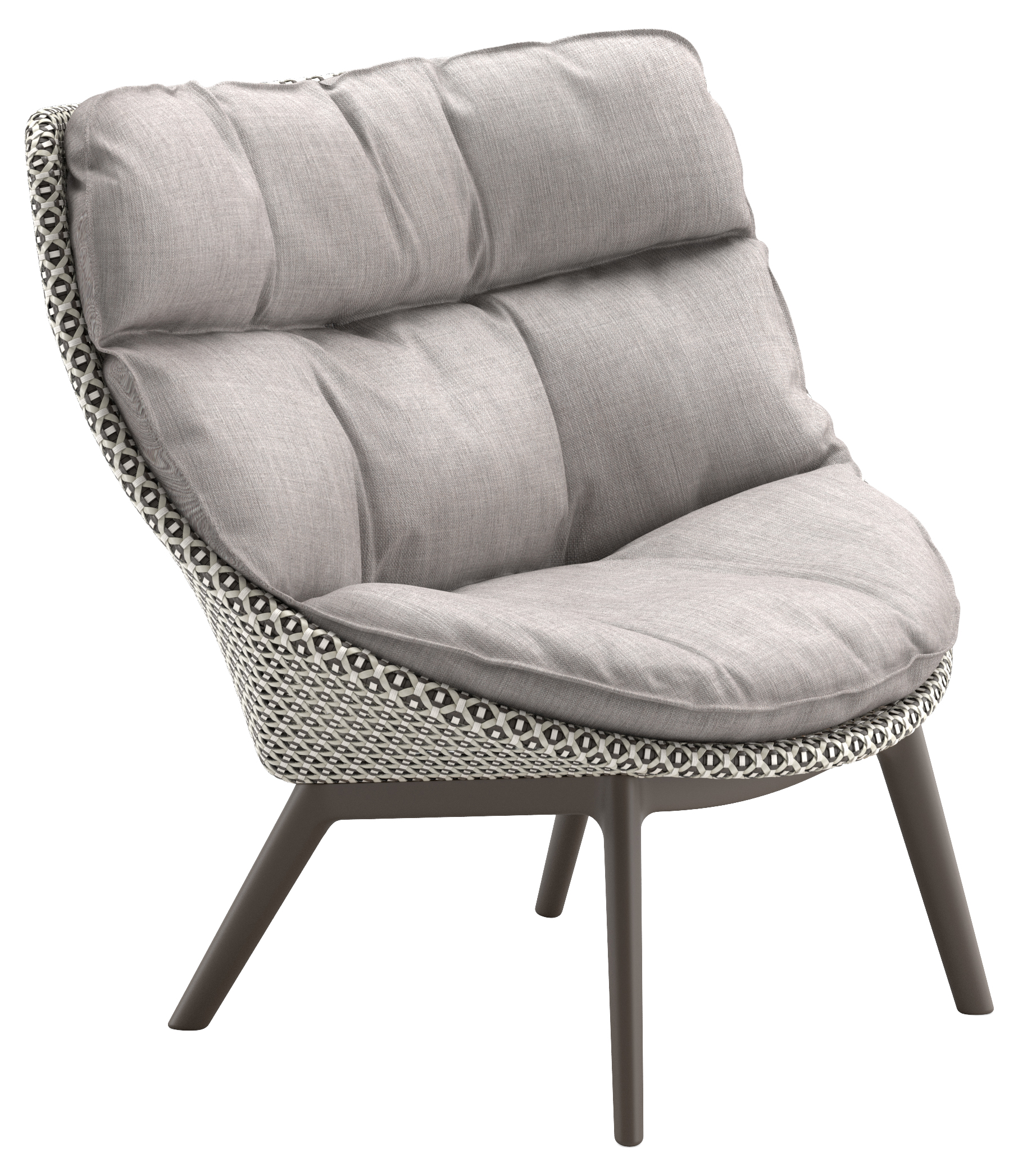 MBRACE Hochlehner mit Polsterauflage, black pepper/pepper, 472 natura taupe