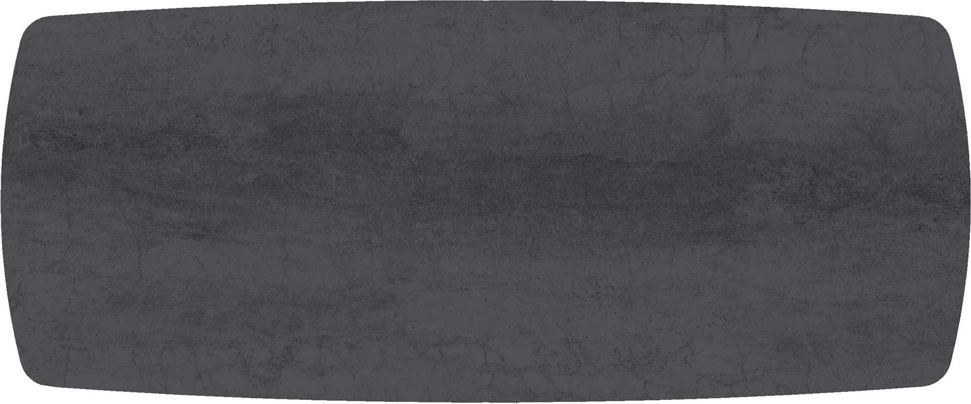 Tischplatte 240x100cm Bootsform, Keramik pietra anthrazit (6mm)