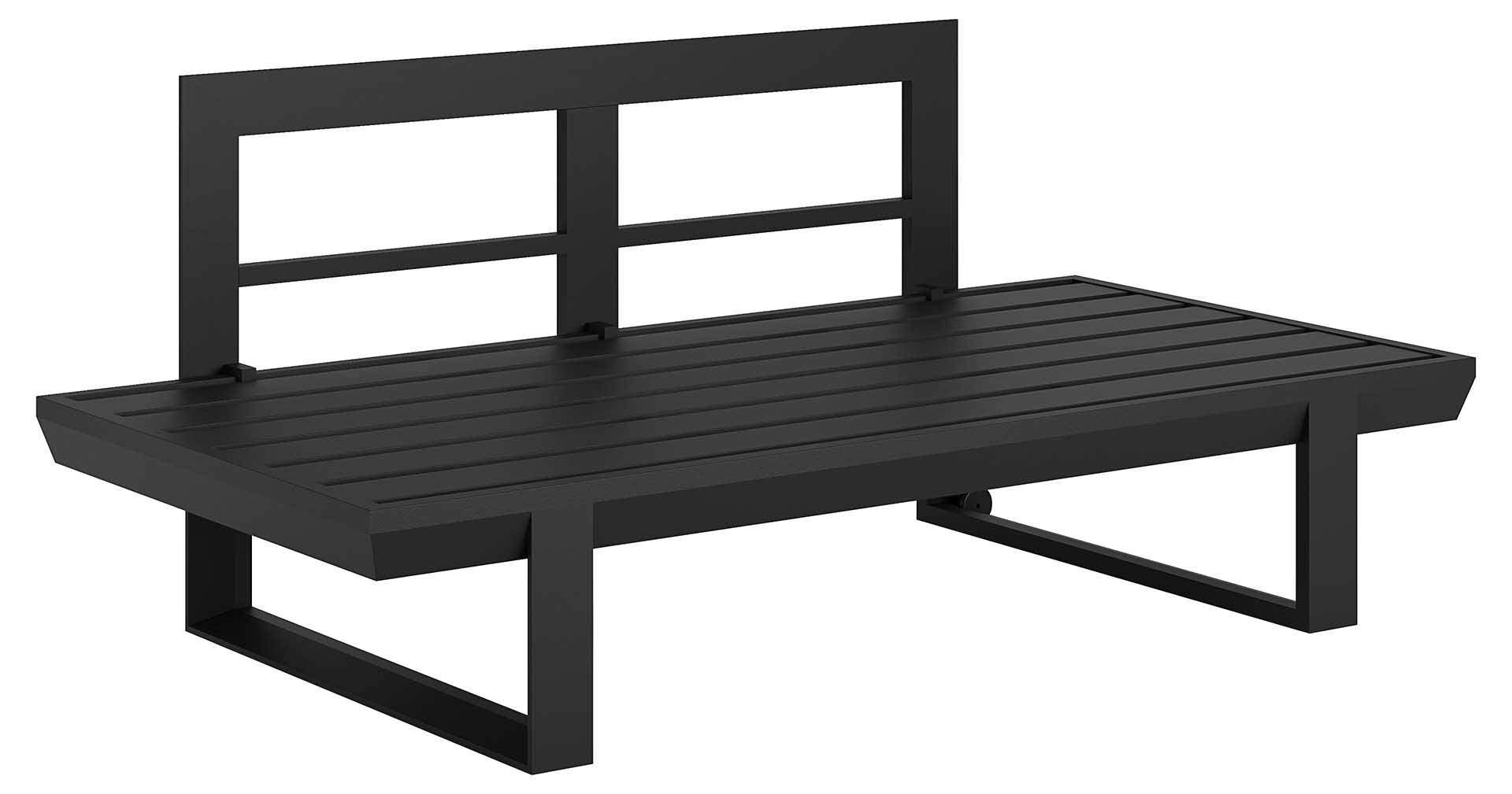 Leon 2-Sitzer Lounge Sofa hoch mit Rückenlehne, eisengrau