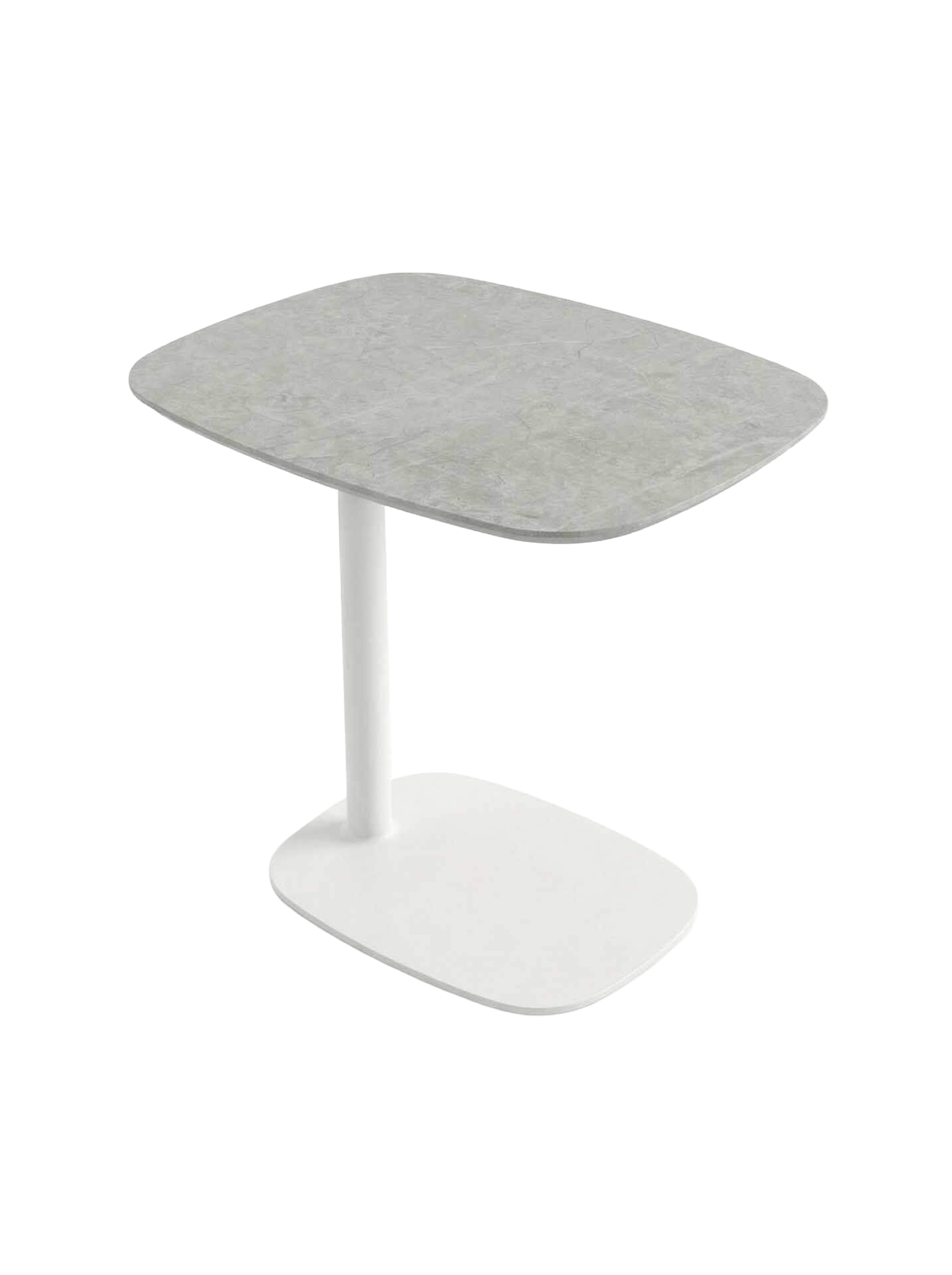 Solo Beistelltisch weiß/Keramik hellgrau