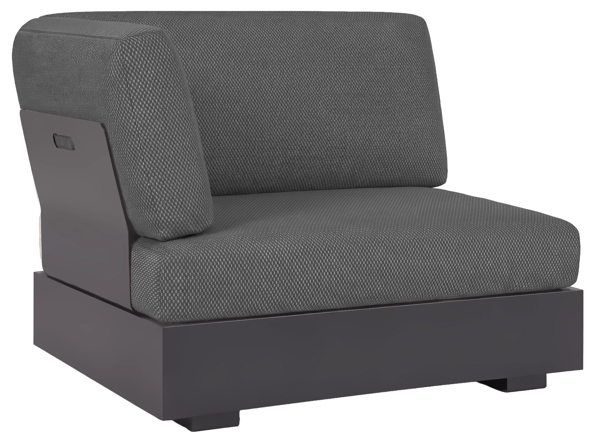Bari 1-Sitzer Lounge Eckmodul, grau/Sunbrella® lopi shadow R013