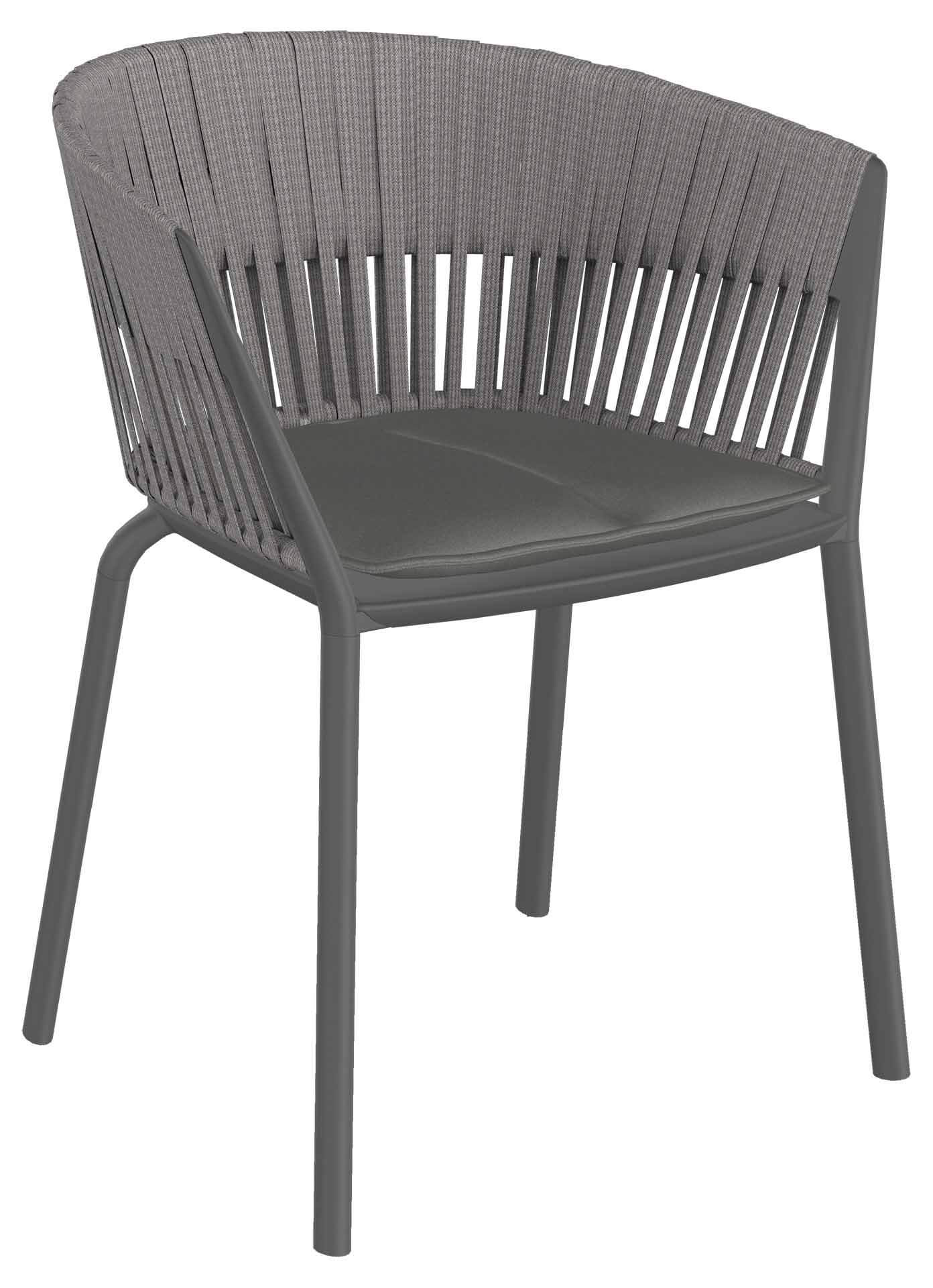 RIA Armlehnstuhl grau-metallic/Rope Rock (hellgrau)