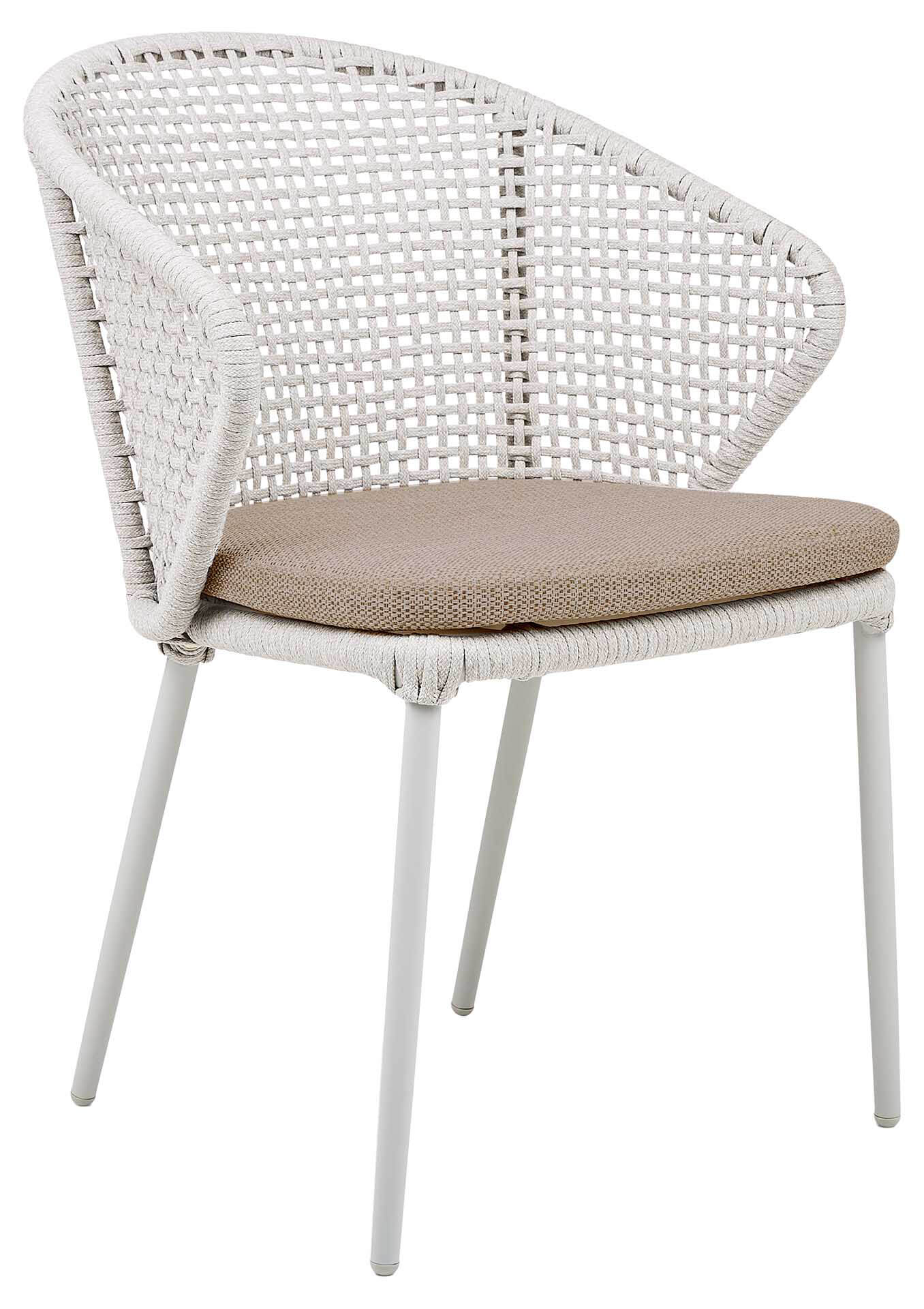 Hera Stapelsessel inkl. Sitzkissen, dune/natté linen chalk