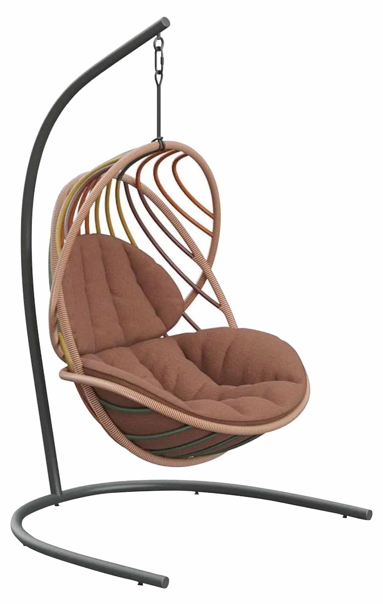 KIDA hängender Sessel inkl. Standfuss, glow touch