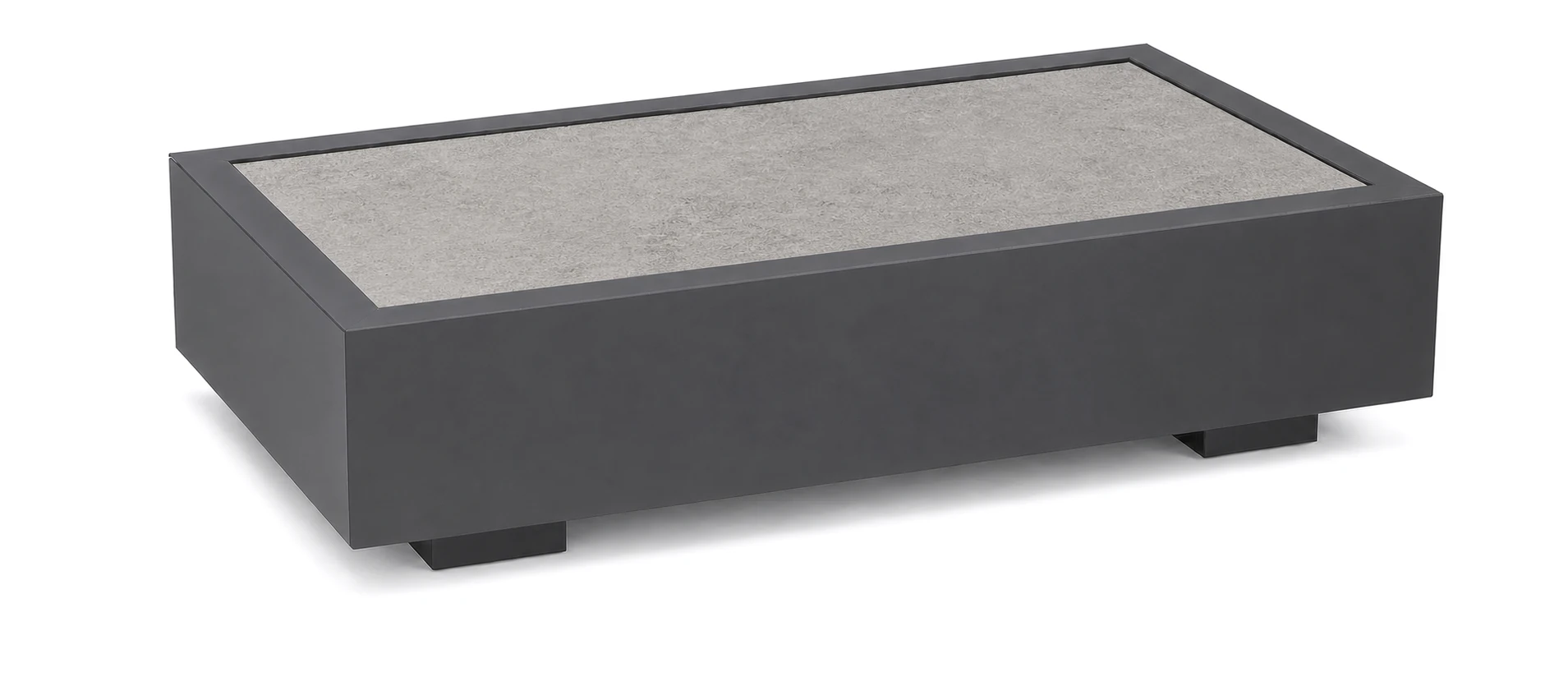 Bari Lounge Kaffeetisch 90x45cm, grau/Dekton kreta