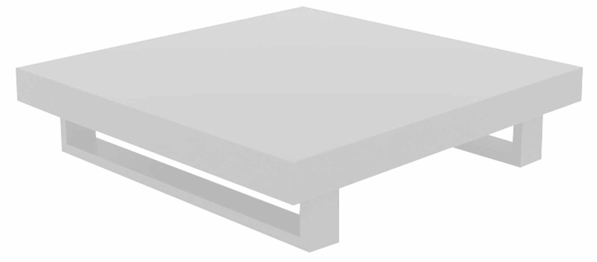 Fano XS Lounge Kaffeetisch 76x76cm rechteckig, weiß