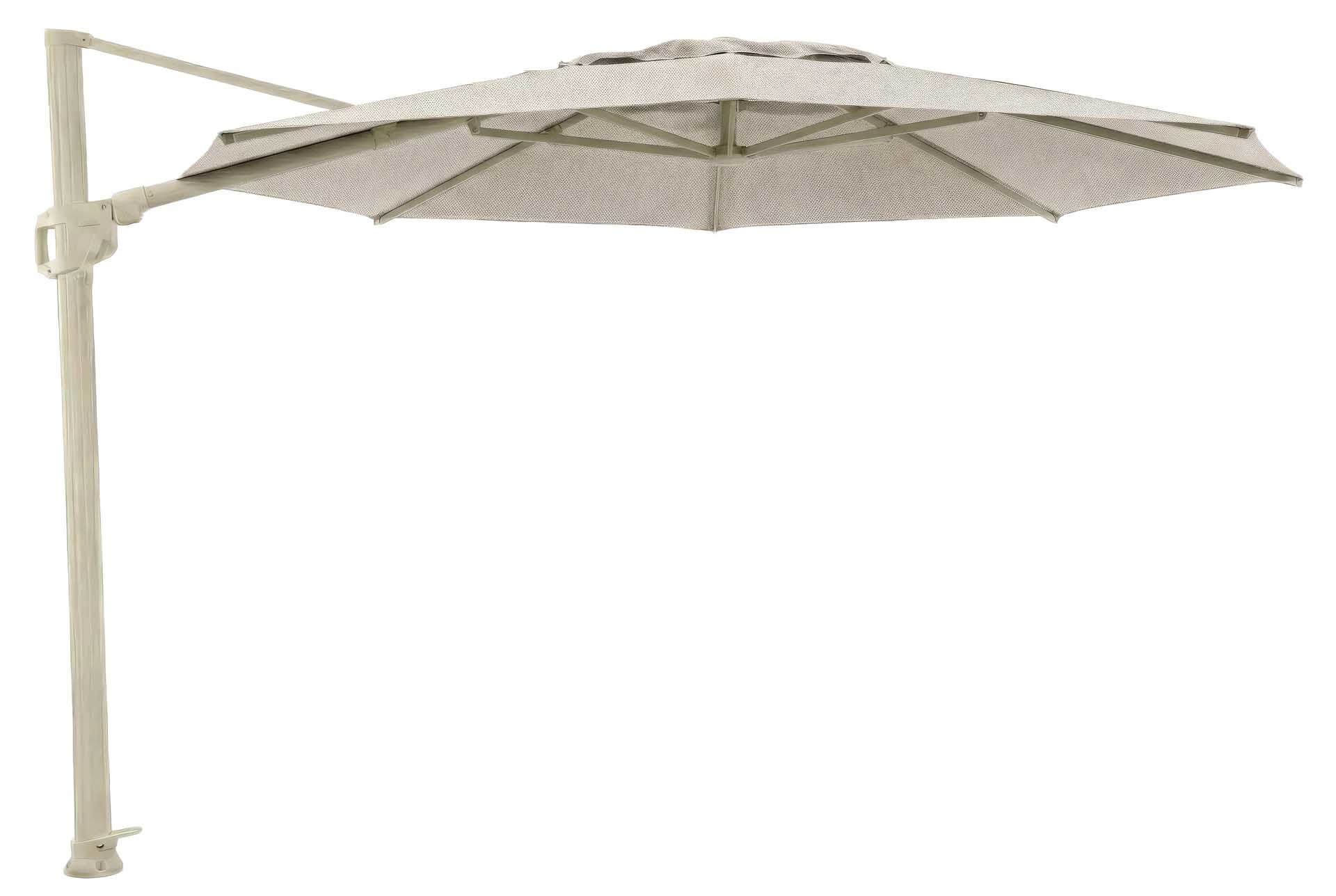 Solara Luxe Freiarmschirm 350cm rund, dune/canvas