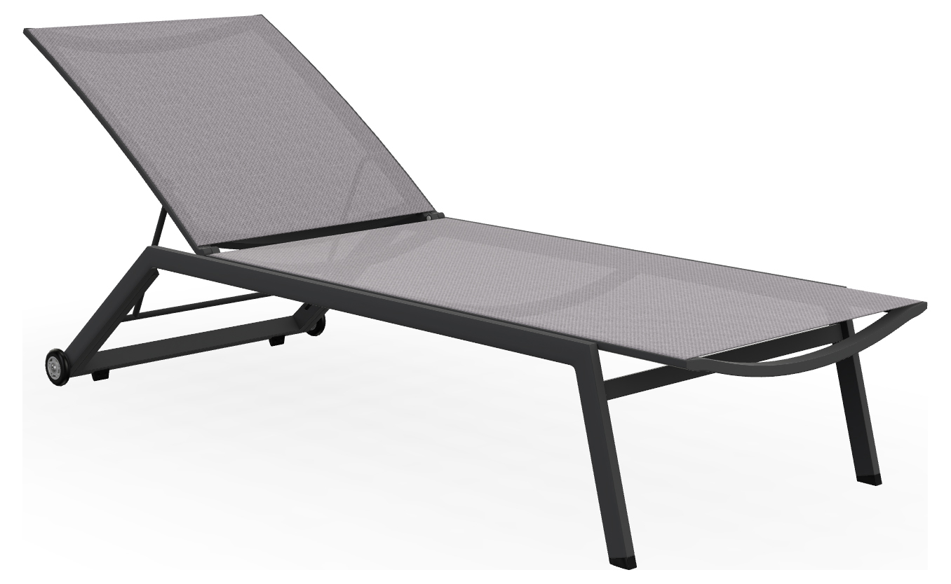 Hydra Sonnenliege, eisengrau/silbergrau