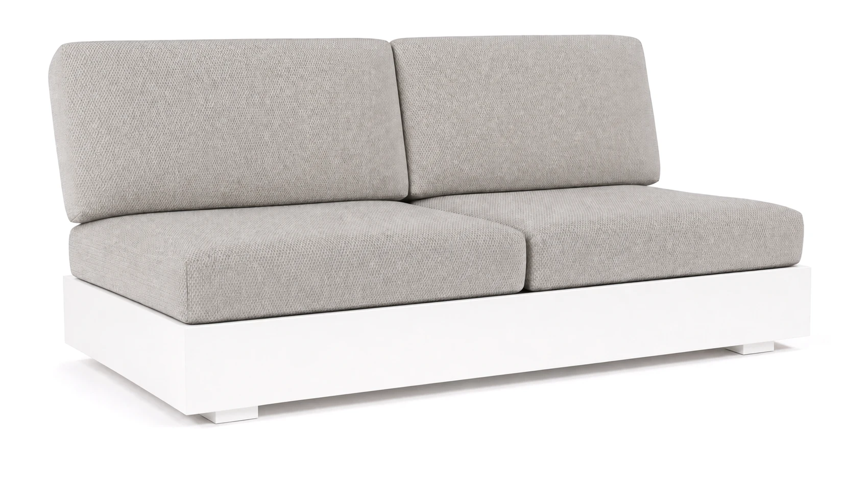Bari 2-Sitzer Lounge Sofa weiß/Sunbrella® lopi marble R018