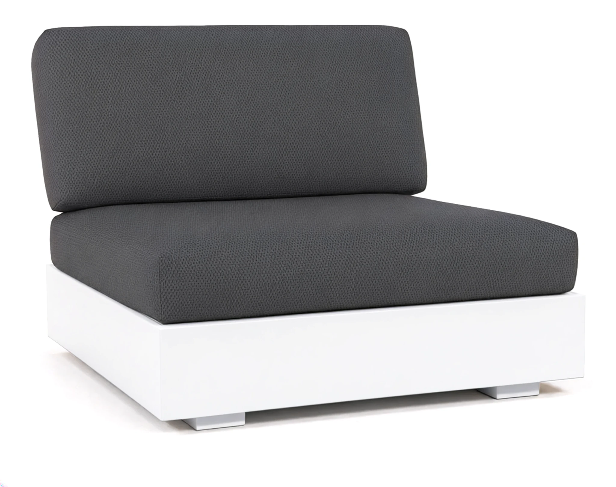 Bari 1-Sitzer Lounge Sessel weiß/Sunbrella® lopi shadow R013