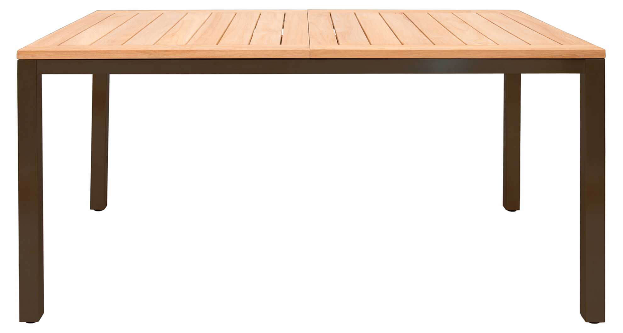 Mallorca Ausziehtisch 100/150x70cm rechteckig, eisengrau/Teak