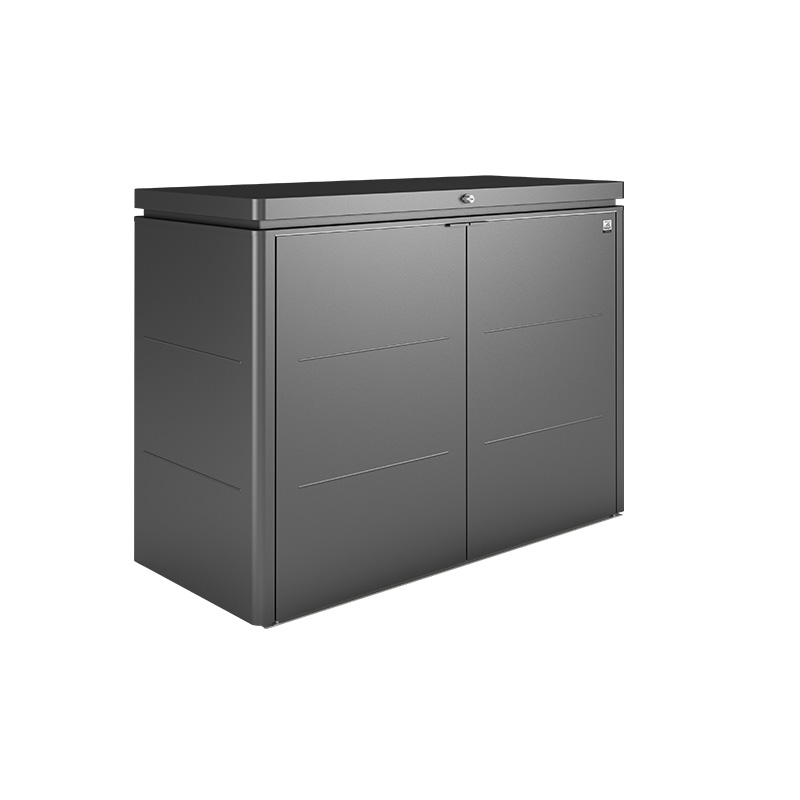 HIGHBOARD 160 Kissenbox 160x70x118cm, dunkelgrau-metallic, zerlegt
