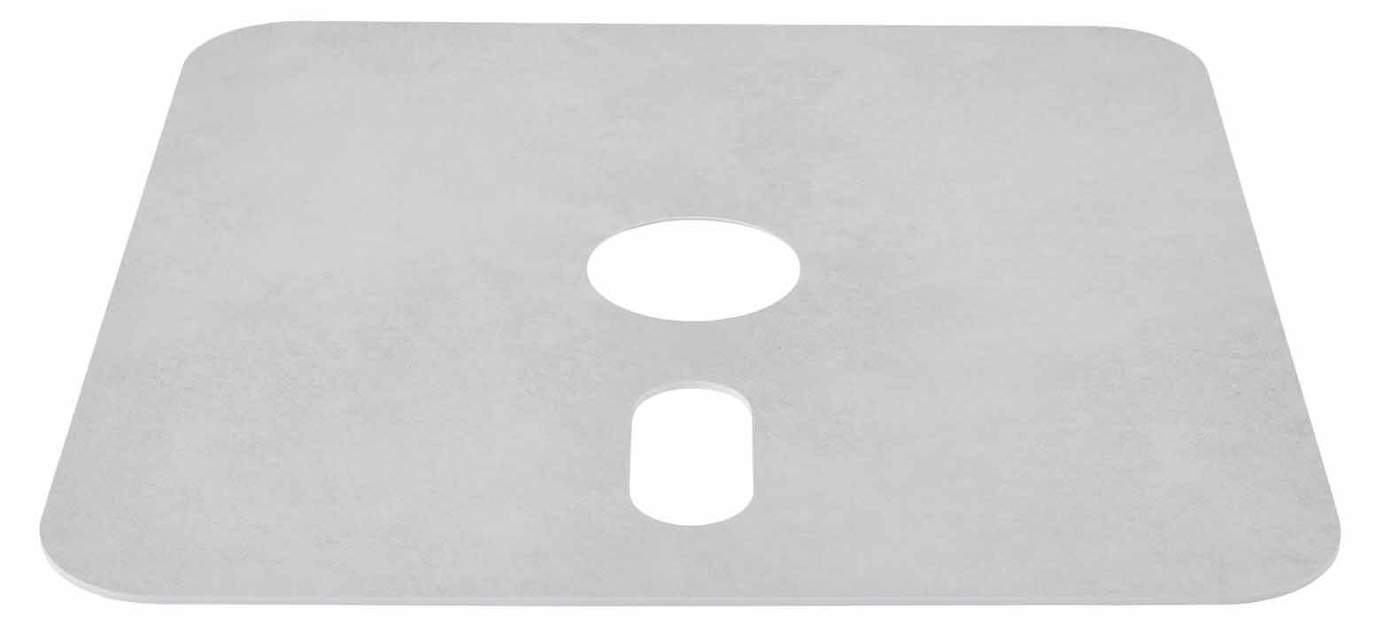 Decorplatte zu Rollensockel M4 120 kg, Kunststoff grau