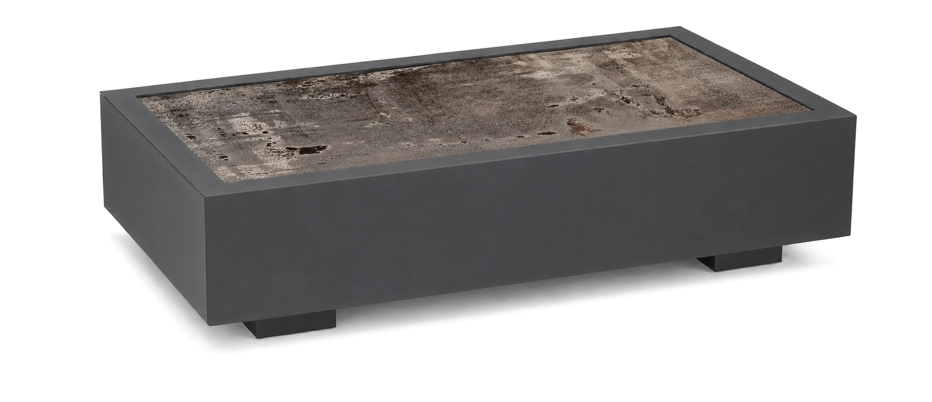 Bari Lounge Kaffeetisch 90x45cm, grau/Dekton trillium