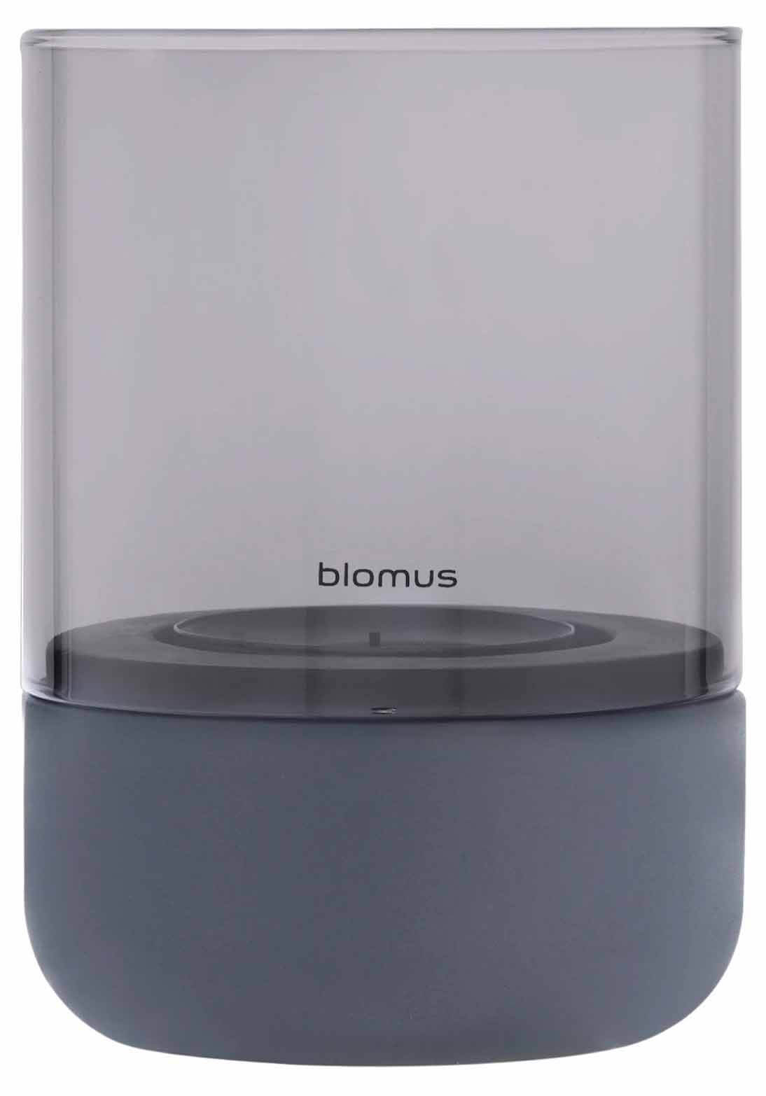 CALMA Windlicht S, H 14cm, Ø 10cm, steel gray