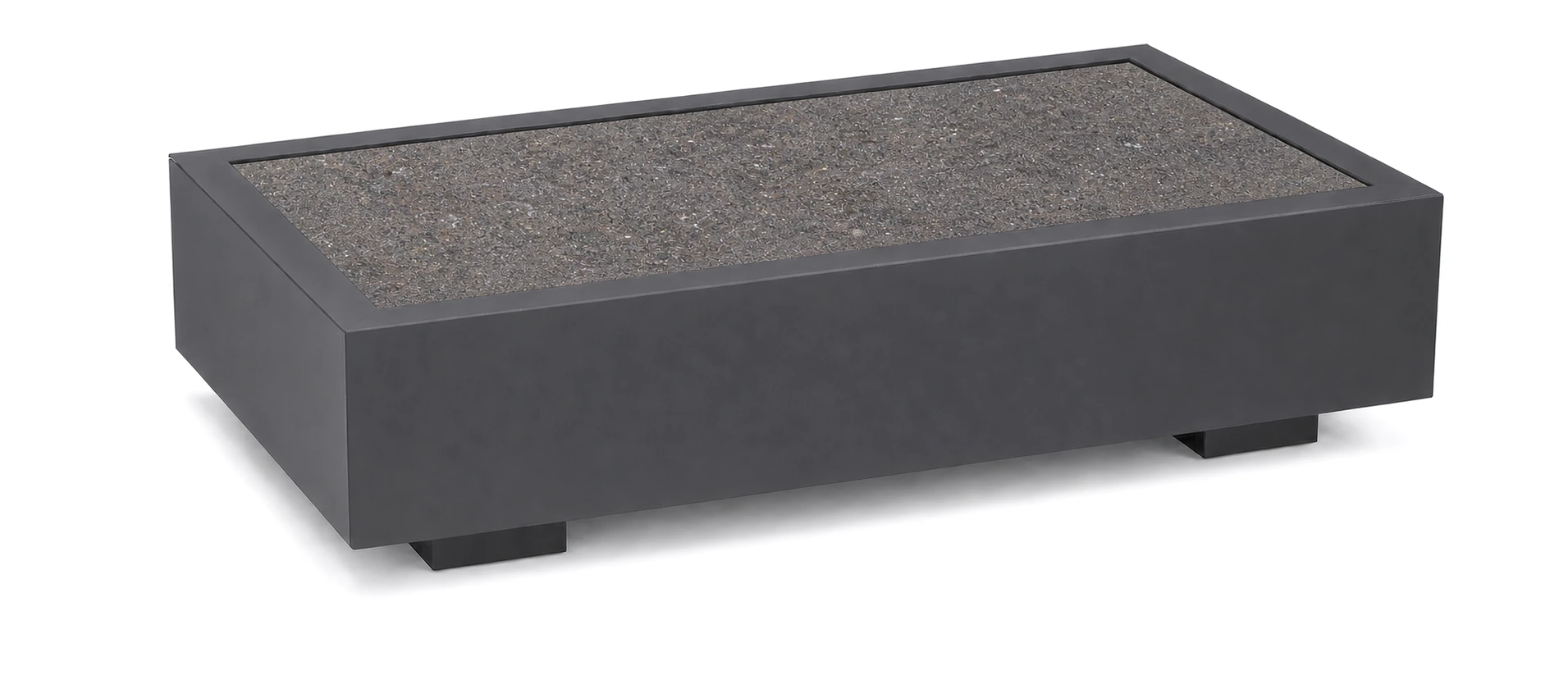 Bari Lounge Kaffeetisch 90x45cm, grau/Dekton pietra grafite