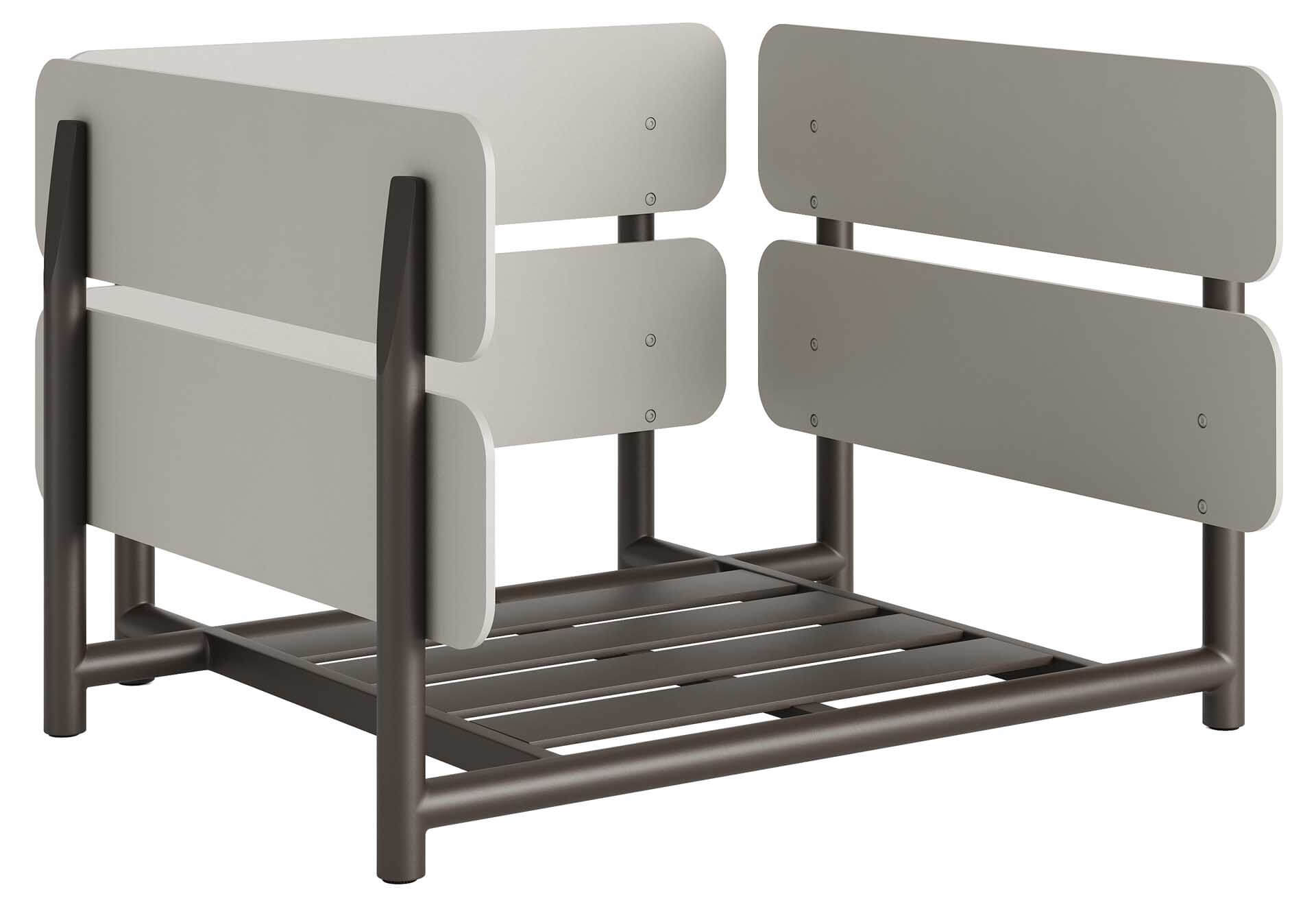 Polo Lounge Sessel, bronze/dune