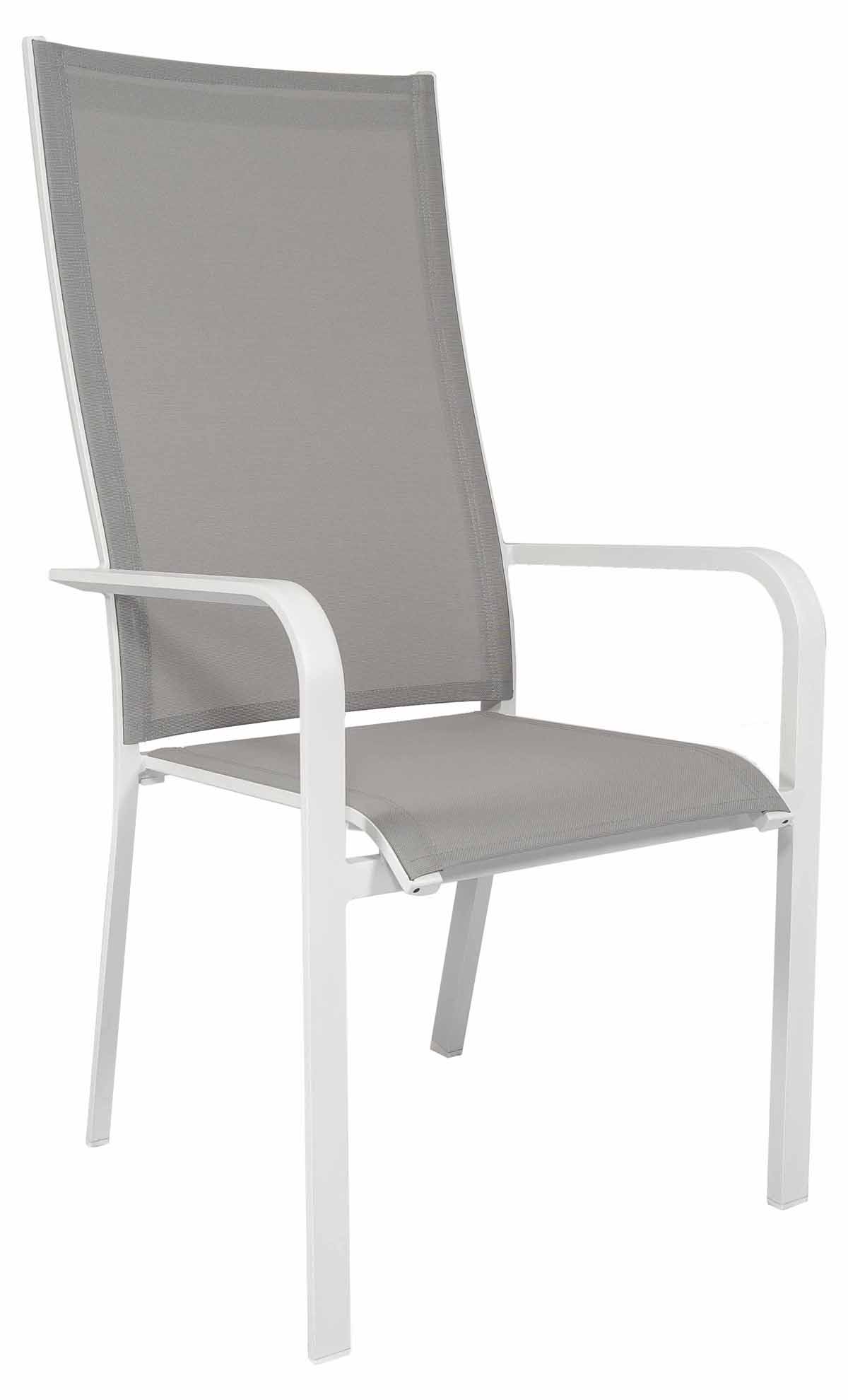 Dransy Stapelsessel hoch, weiß/hellgrau