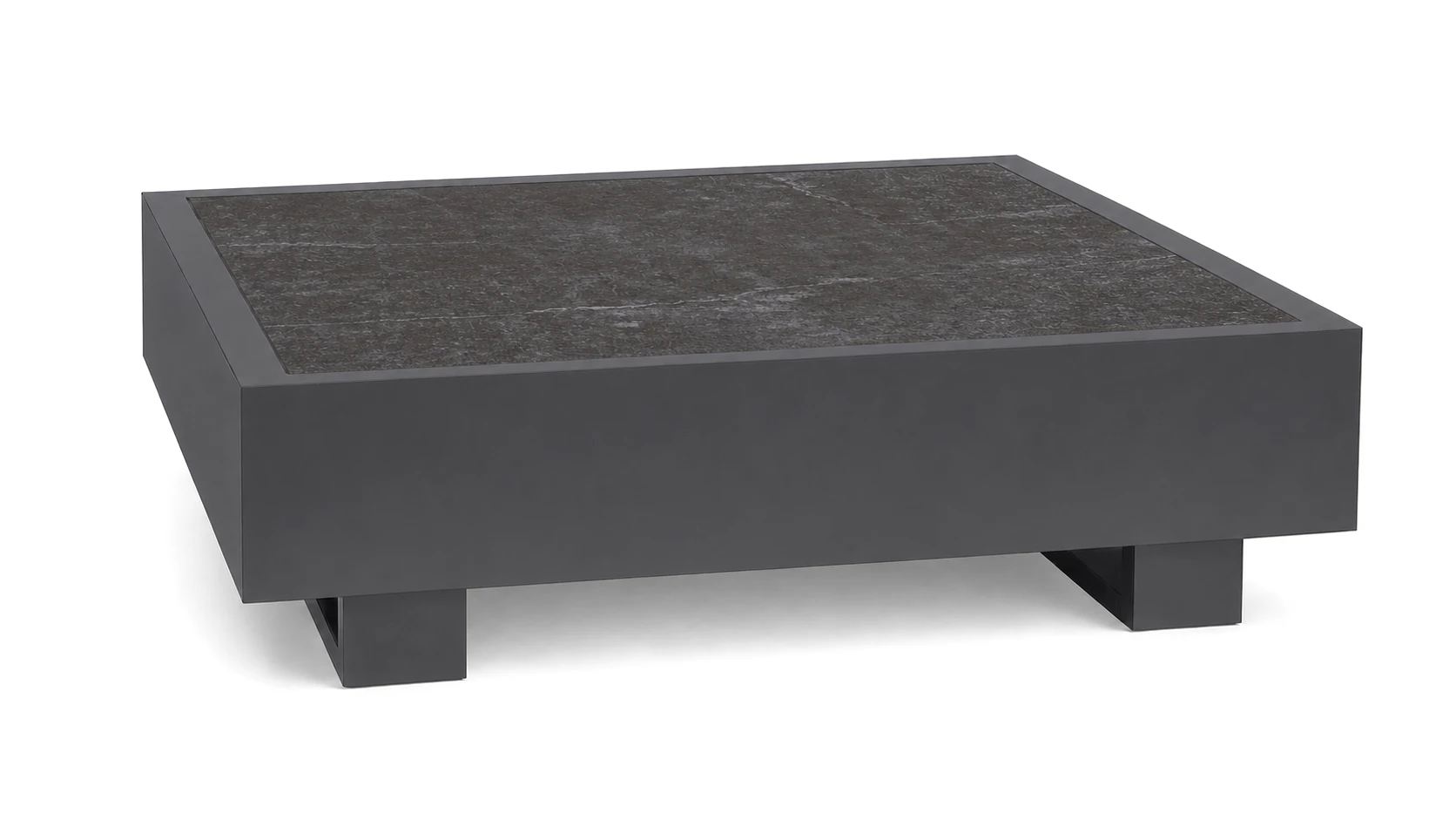 Bari Lounge Kaffeetisch 90x90cm, grau/Dekton laos