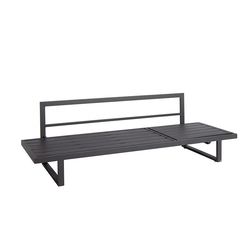 Rao Multifunktionsliege mit Rückenlehne, Höhe 32cm, eisengrau