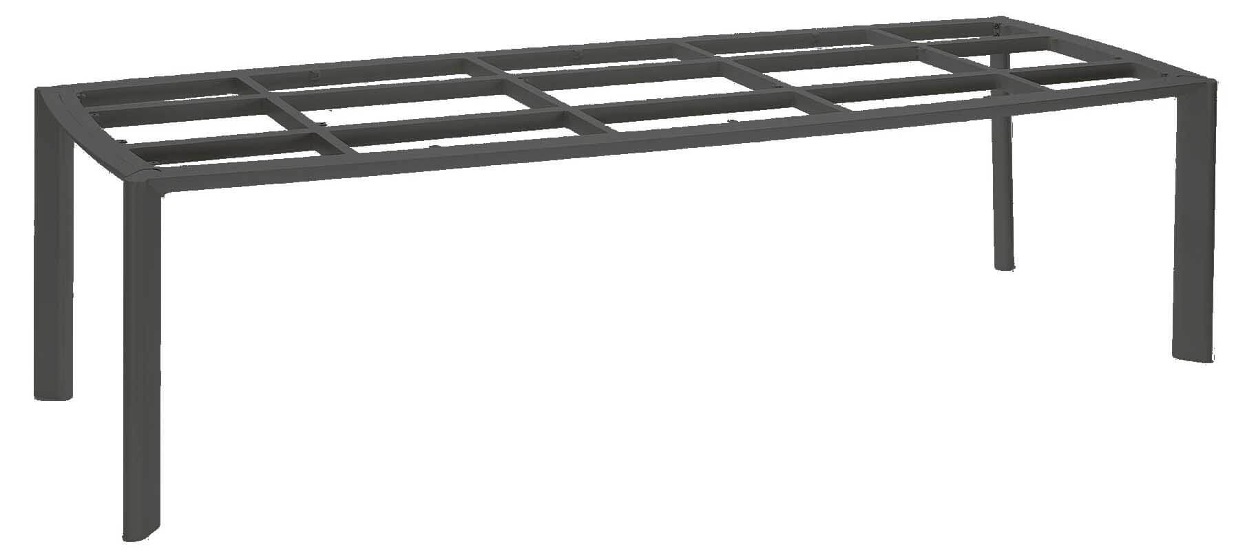 Tofino Tischgestell für Platten 240x100cm Bootsform, eisengrau