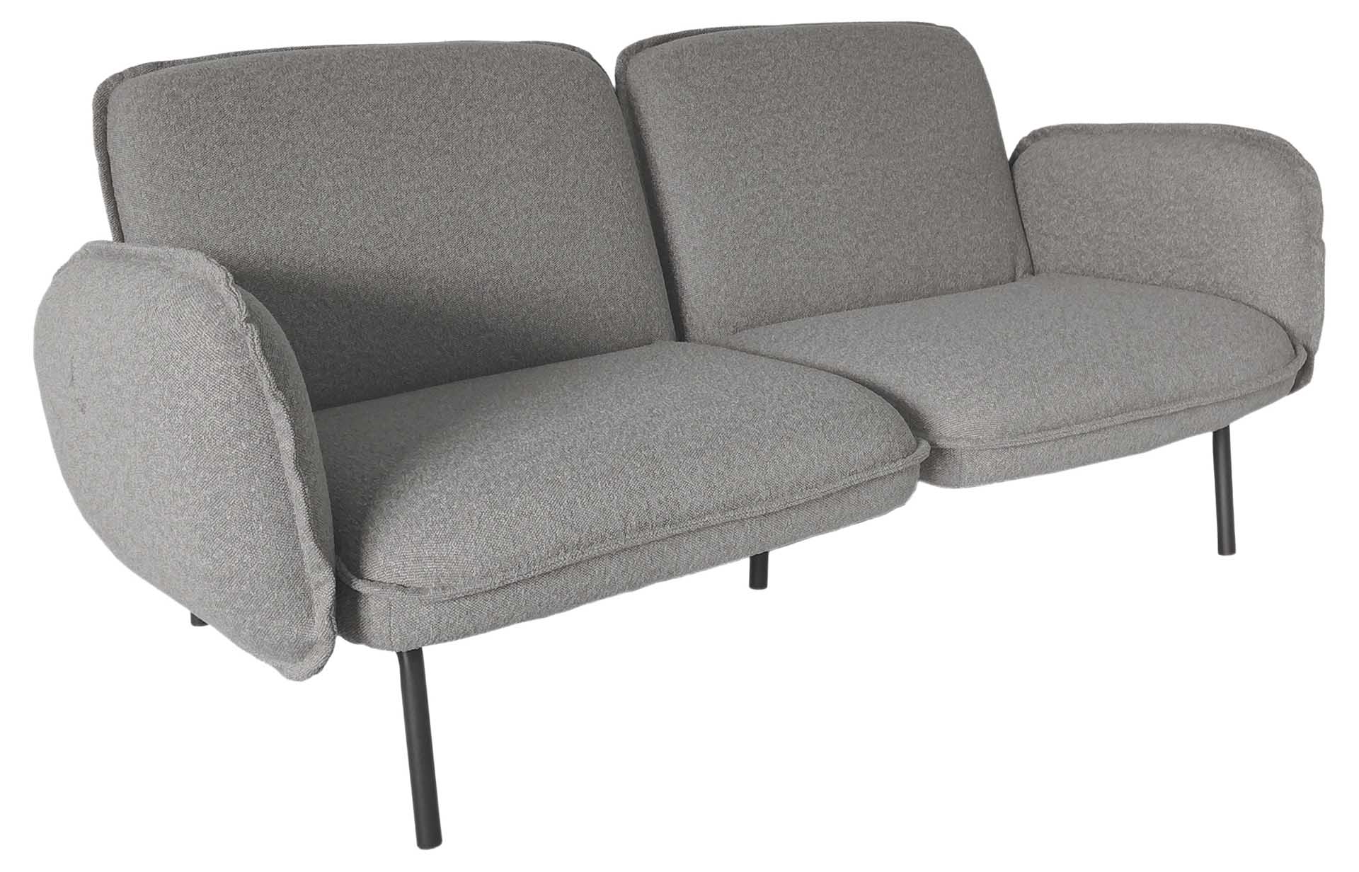 Luna 2-Sitzer Sofa mit Armlehnen, grau/grau