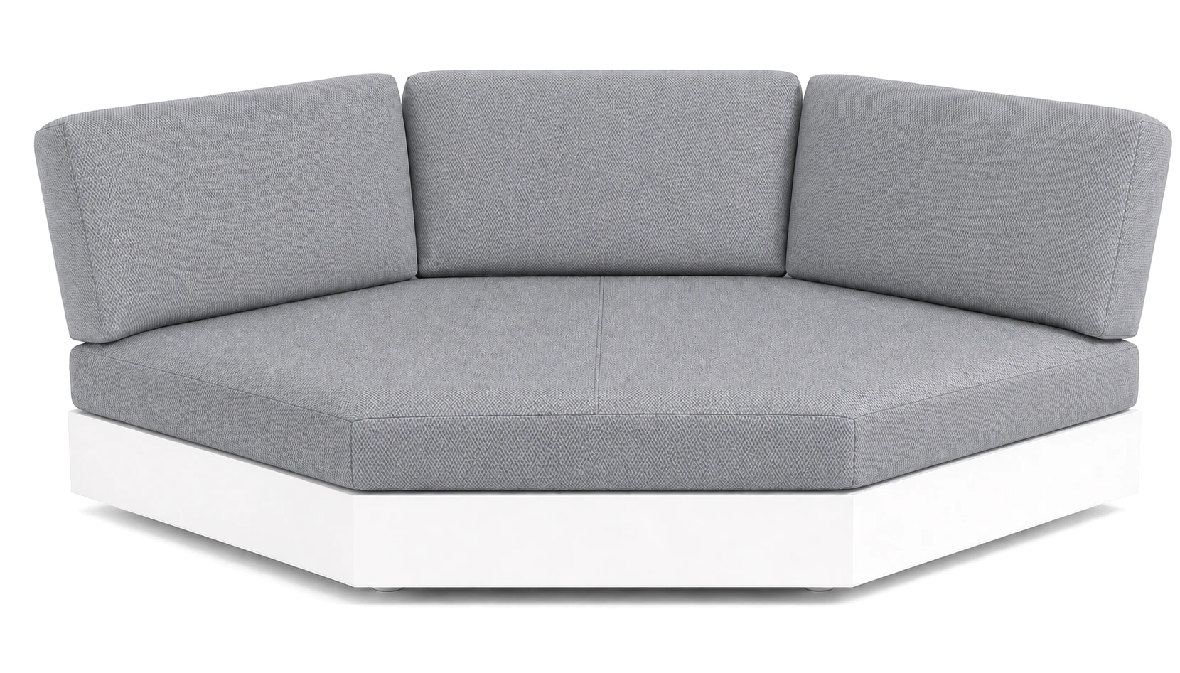 Bari Lounge Ecke weiß/Sunbrella® lopi ash R043