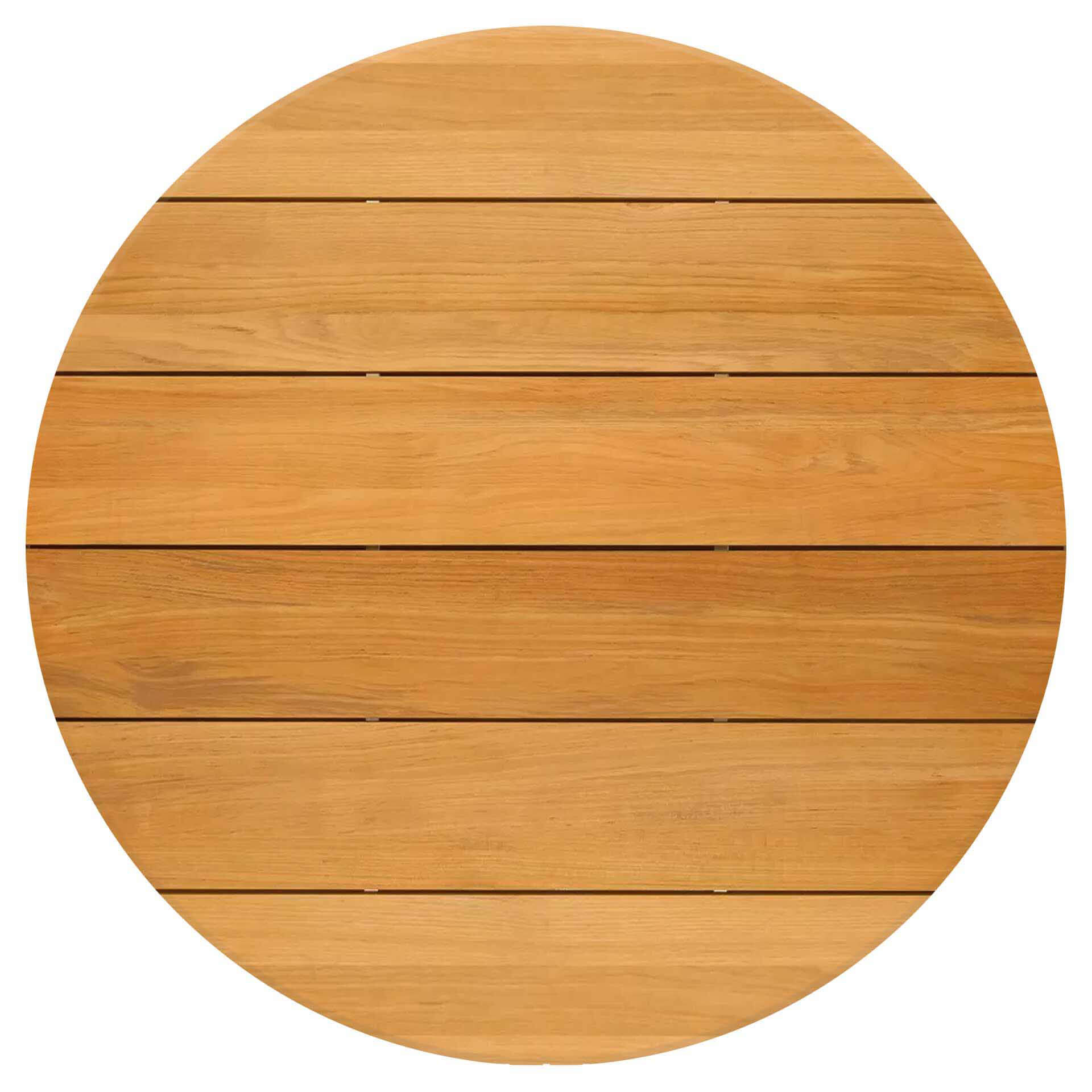 Teak Tischplatte 150cm rund, 5 Latten (Tofino)