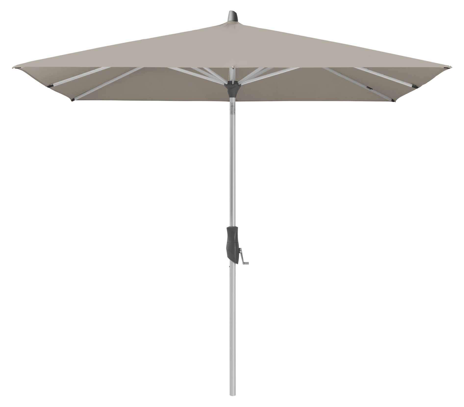ALU-TWIST Sonnenschirm 240x240cm, Stoff 151 light taupe