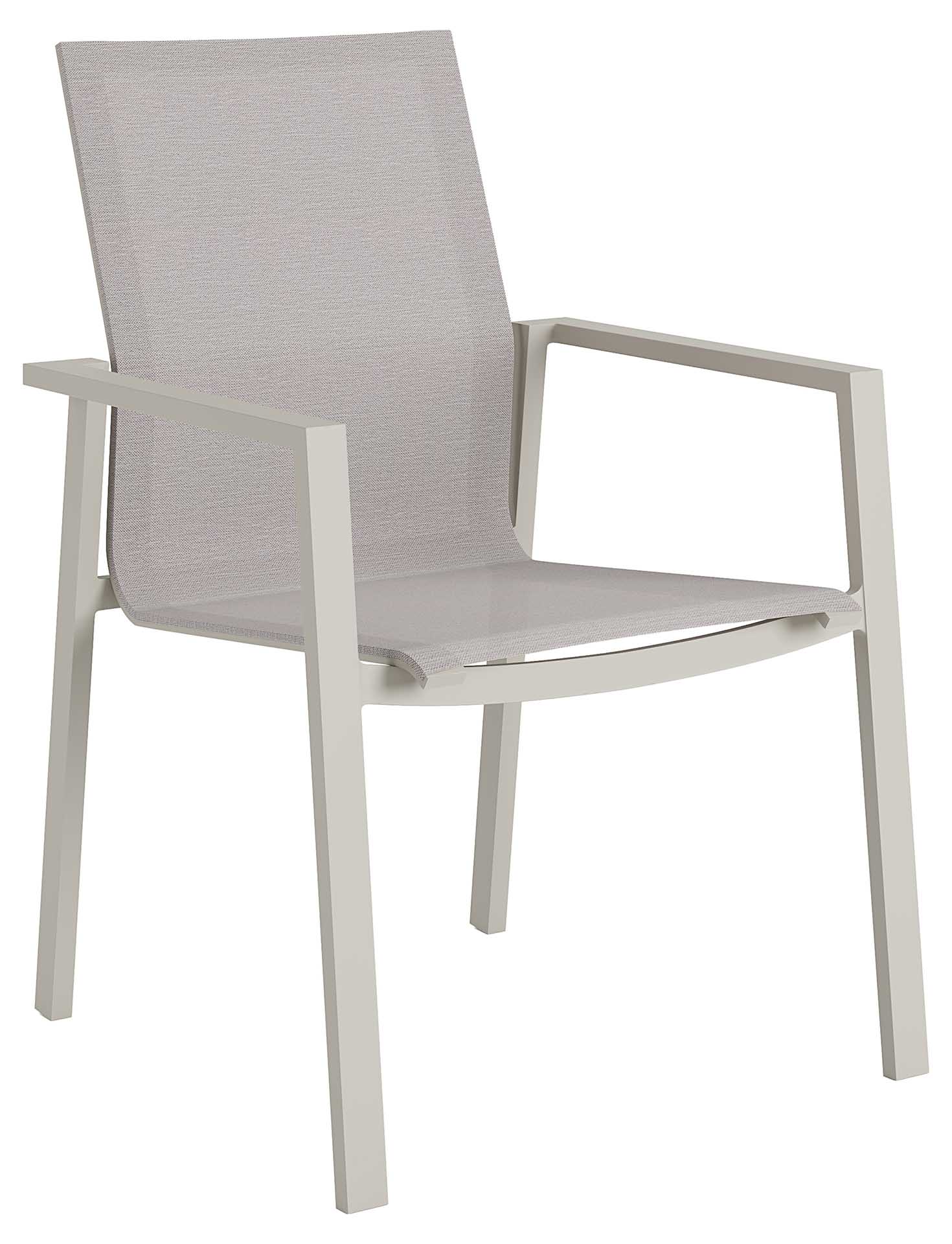 Beja Stapelsessel dune/sand, Armlehne Aluminium
