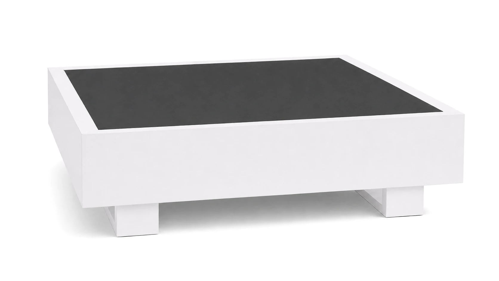 Bari Lounge Kaffeetisch 90x90cm, weiß/Dekton eter